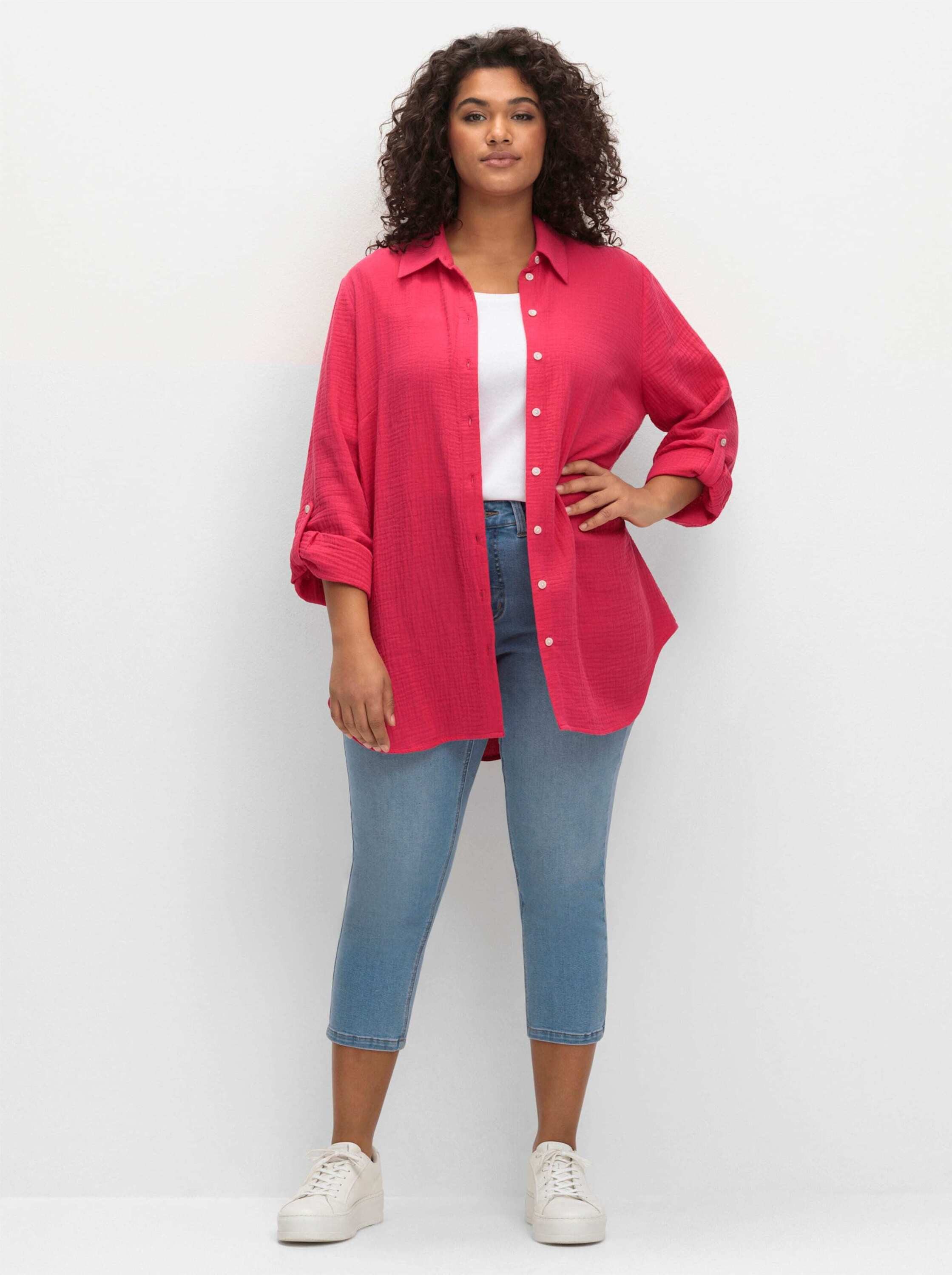 Sheego Klassische Bluse Hemdbluse Langarm günstig online kaufen