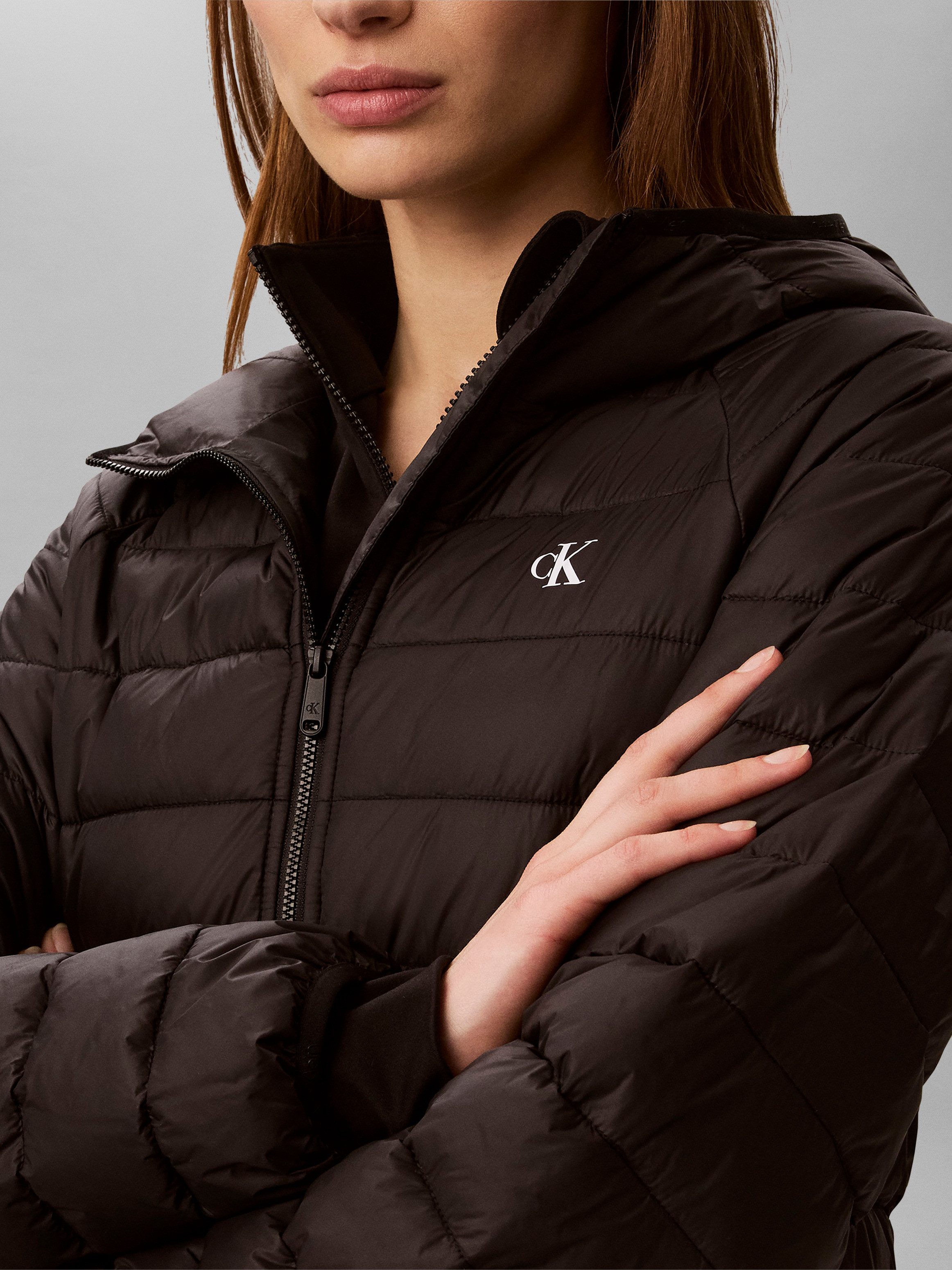 Calvin Klein Jeans Steppjacke ULW SHORT CK PACKABLE PUFFER JAC in kurzer Passform