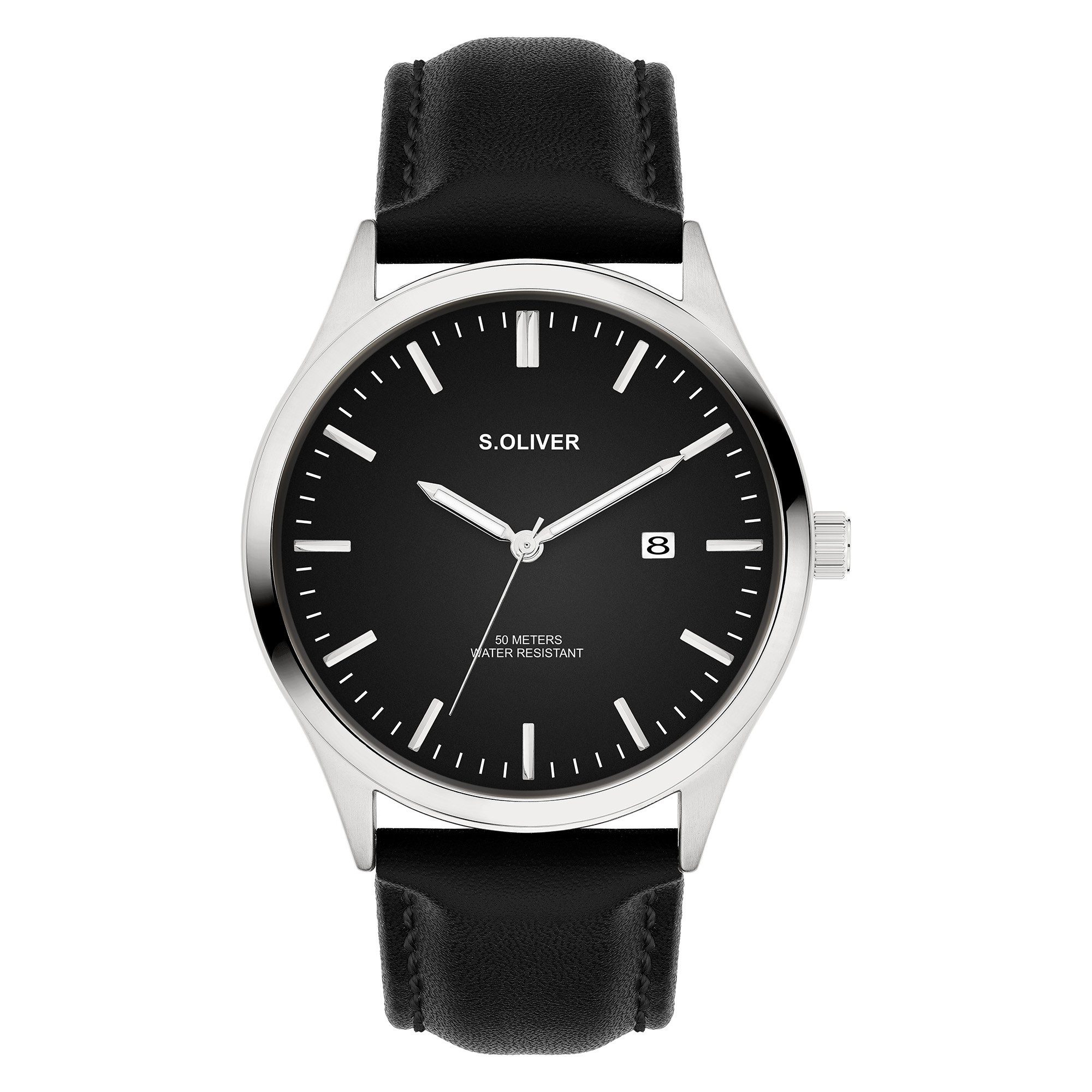 s.Oliver Quarzuhr Kunstleder