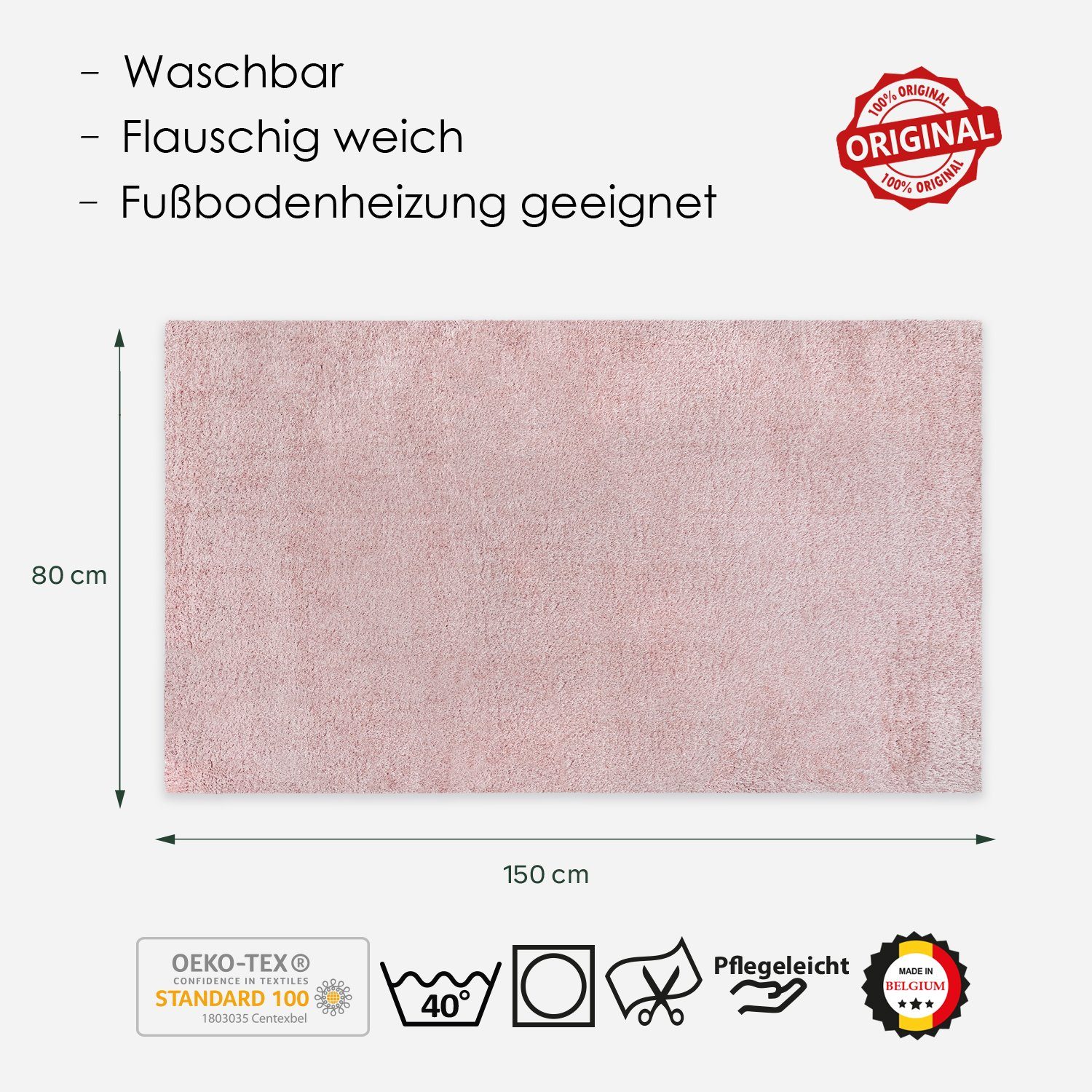 DomDeco Teppich Waschbarer Teppich FEEL günstig online kaufen