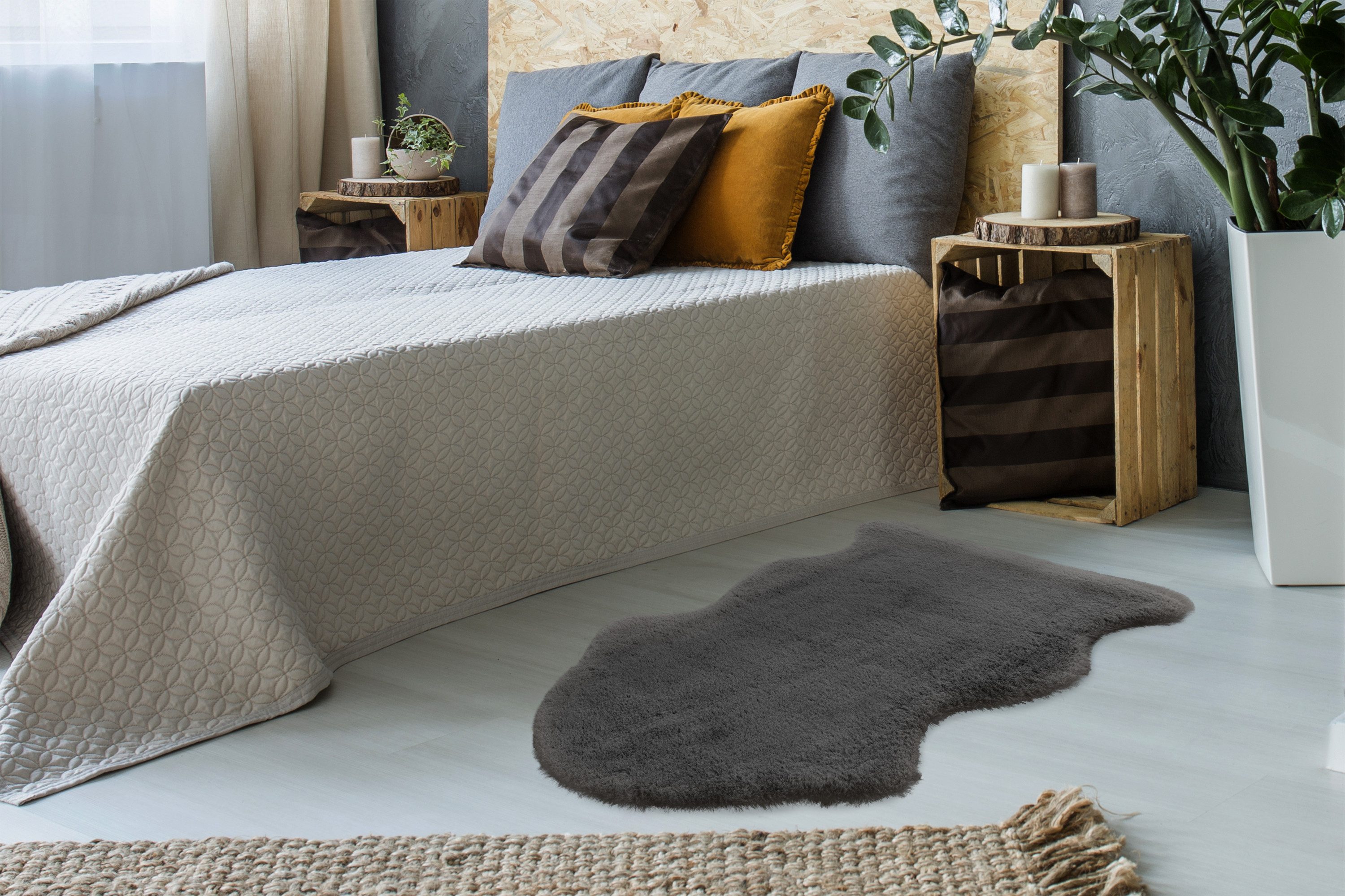 LALEE Fellteppich Kunstfell COSY