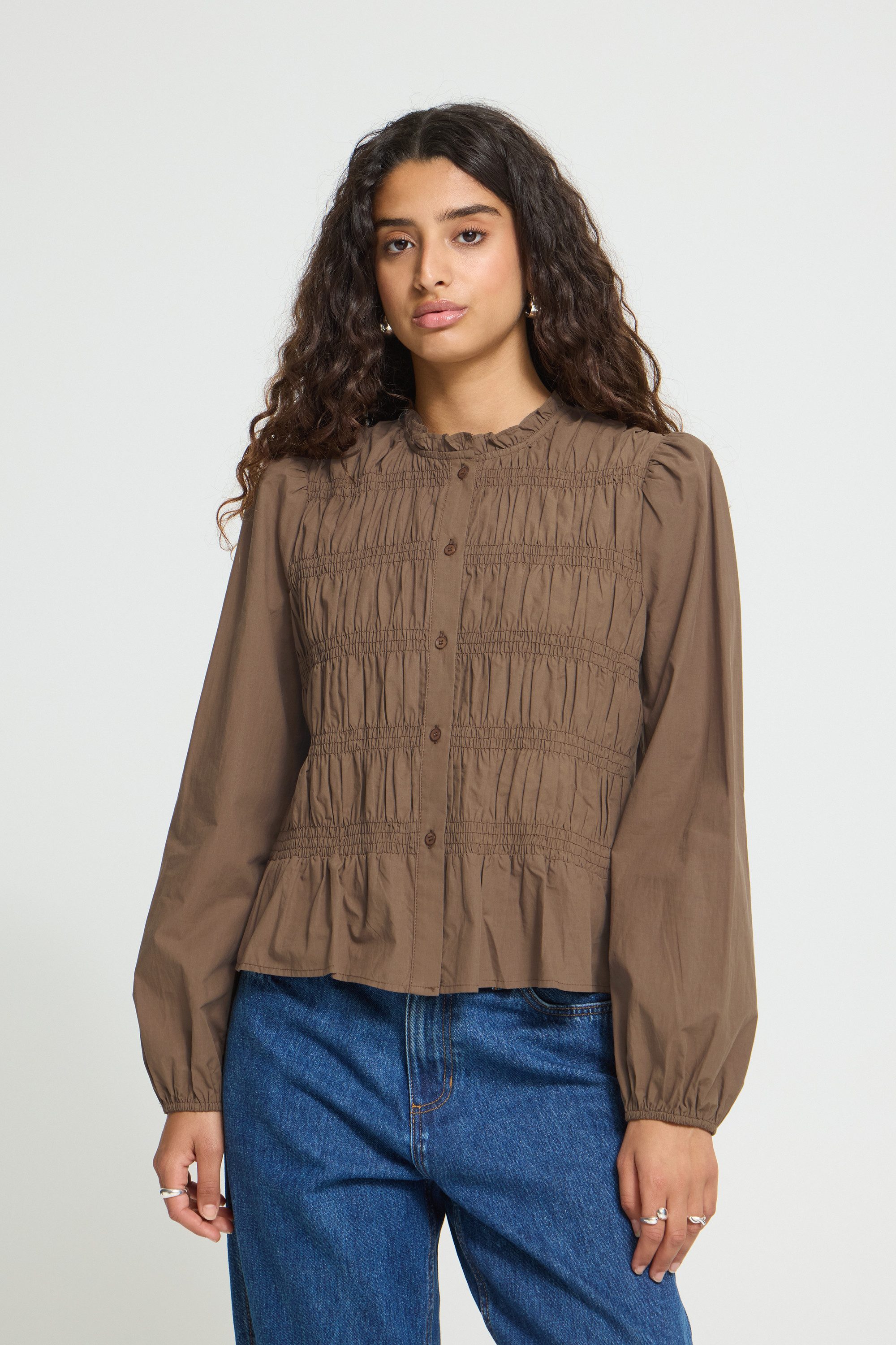 ICHI Langarmbluse Bluse langarm IHXNOBIA