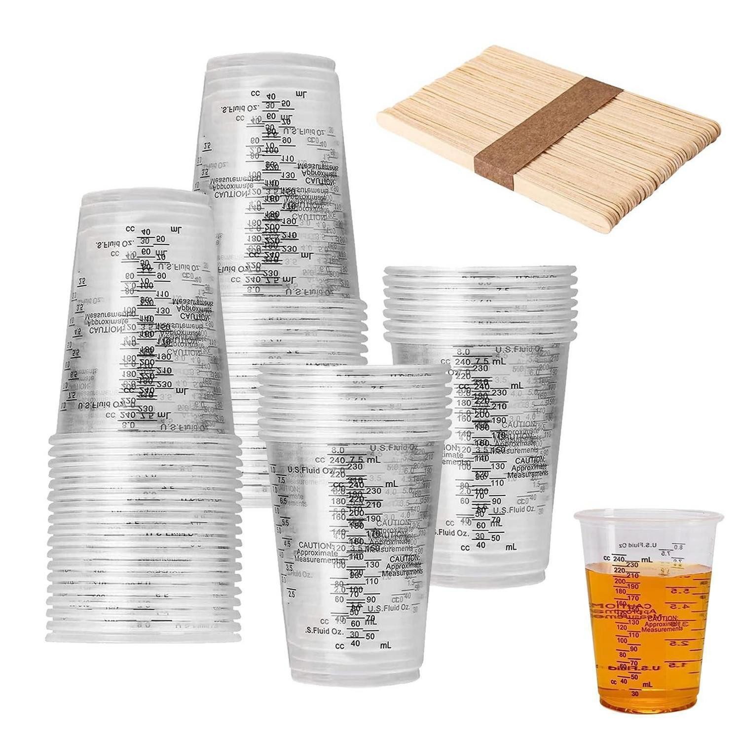 LuxusKollektion Messbecher Epoxidharz Mischbecher 240ml 50 Stk.
