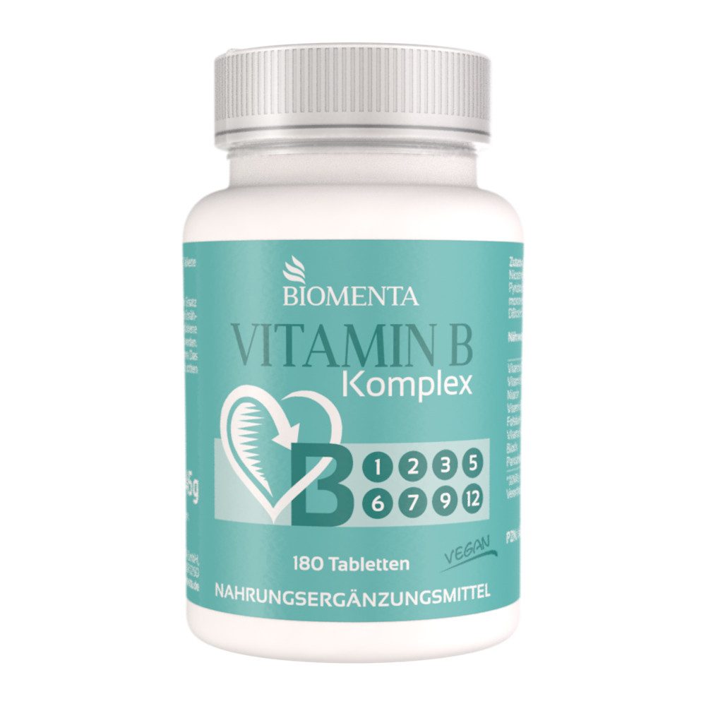 Vitamin B Komplex - 180 Vitamin B Tabletten - Premiumqualität Tabletten