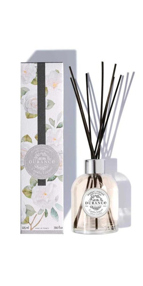 Durance Diffuser Reed Diffuser Glänzende Kamelie 225ml, Diffusionsdauer +/- 2 Monate