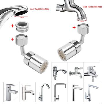 YI Strahlregler 720 Grad Schwenkbarer Wasserhahn-Strahlregler,Verlängerung