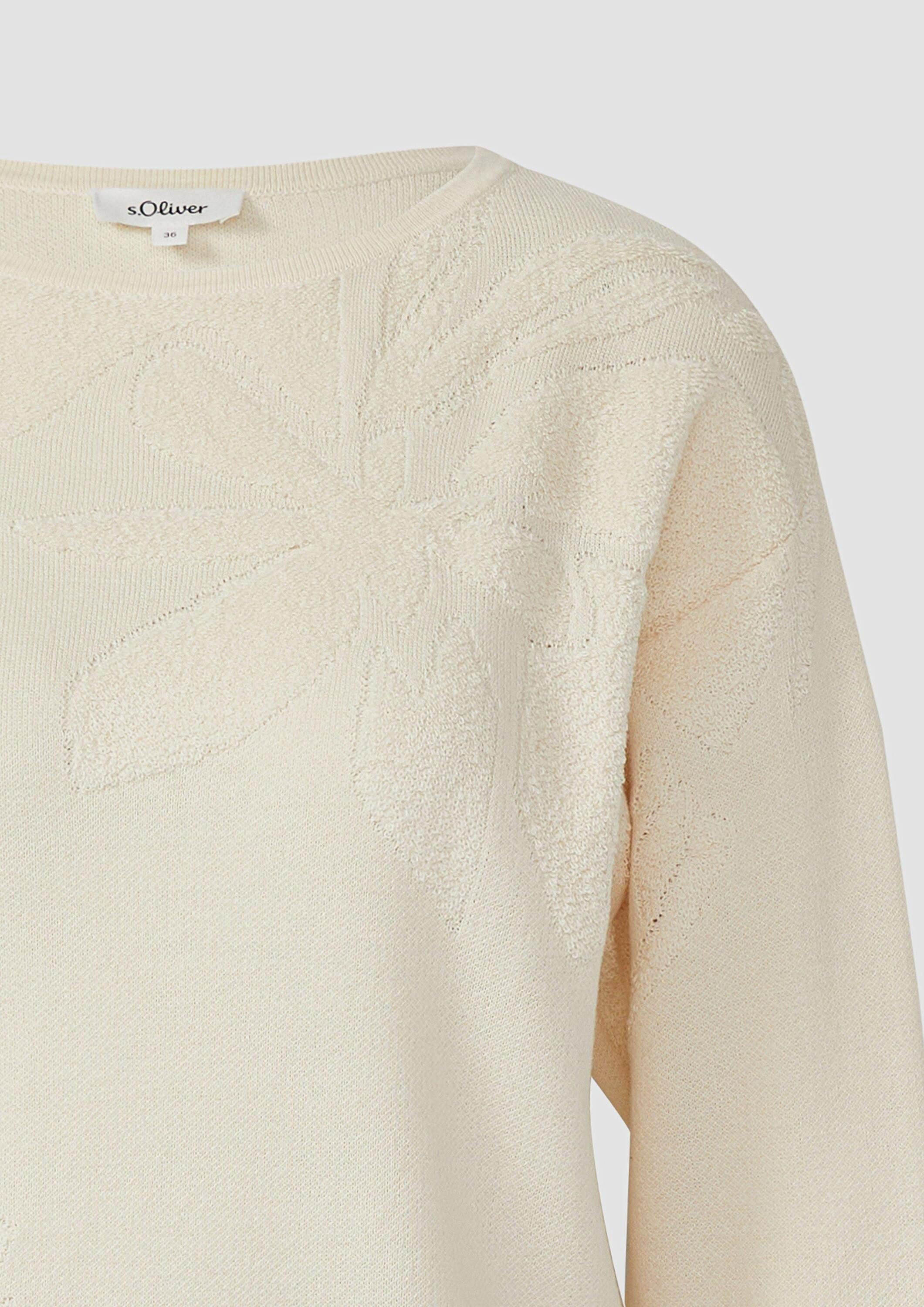 s.Oliver Longpullover Strickpullover Pullover mit dekorativem Strickmuster