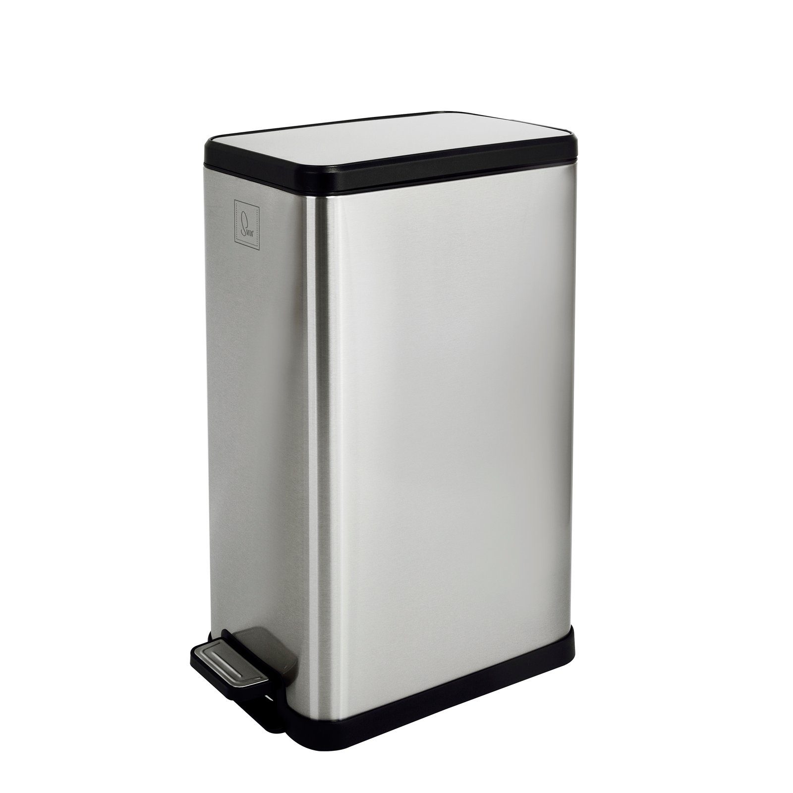 SVITA Мусорные урны STM18, Мусорные ведра с педалью, 18L, Inneneimer, Edelstahl, Silber