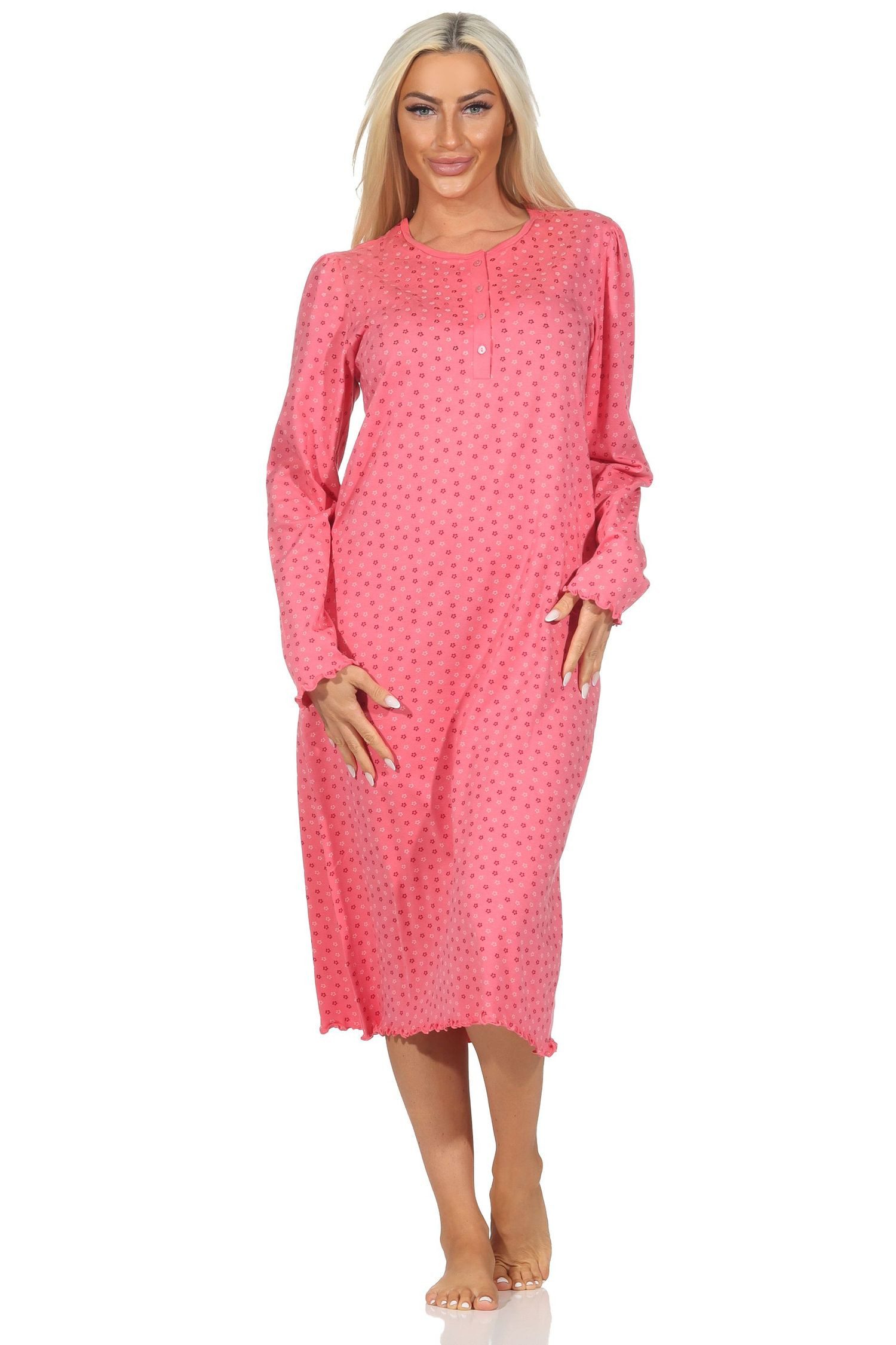 Normann Nachthemd Normann Damen langarm Nachthemd im klassisch eleganten Design