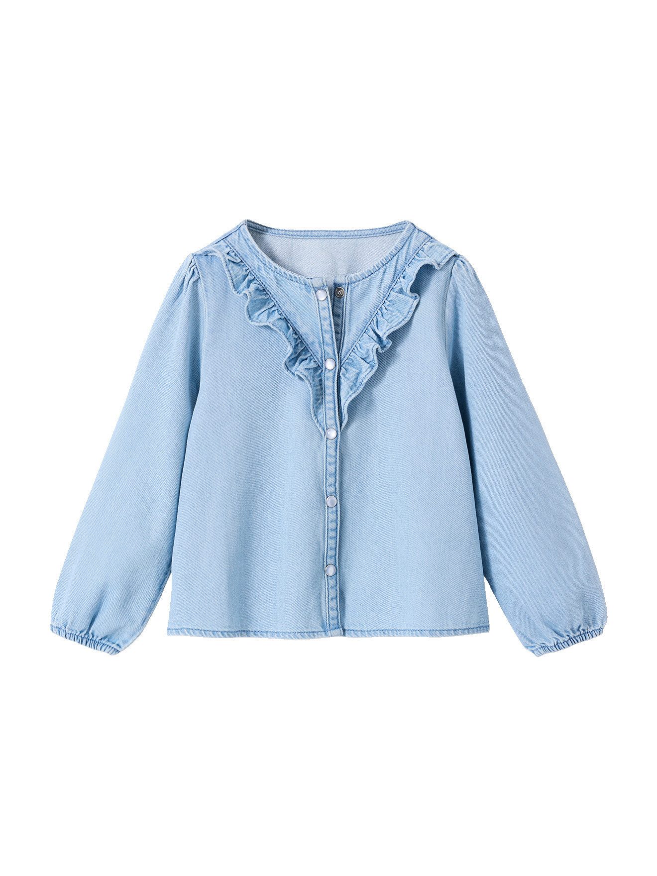 Langarmhemd Mädchen Jeansbluse