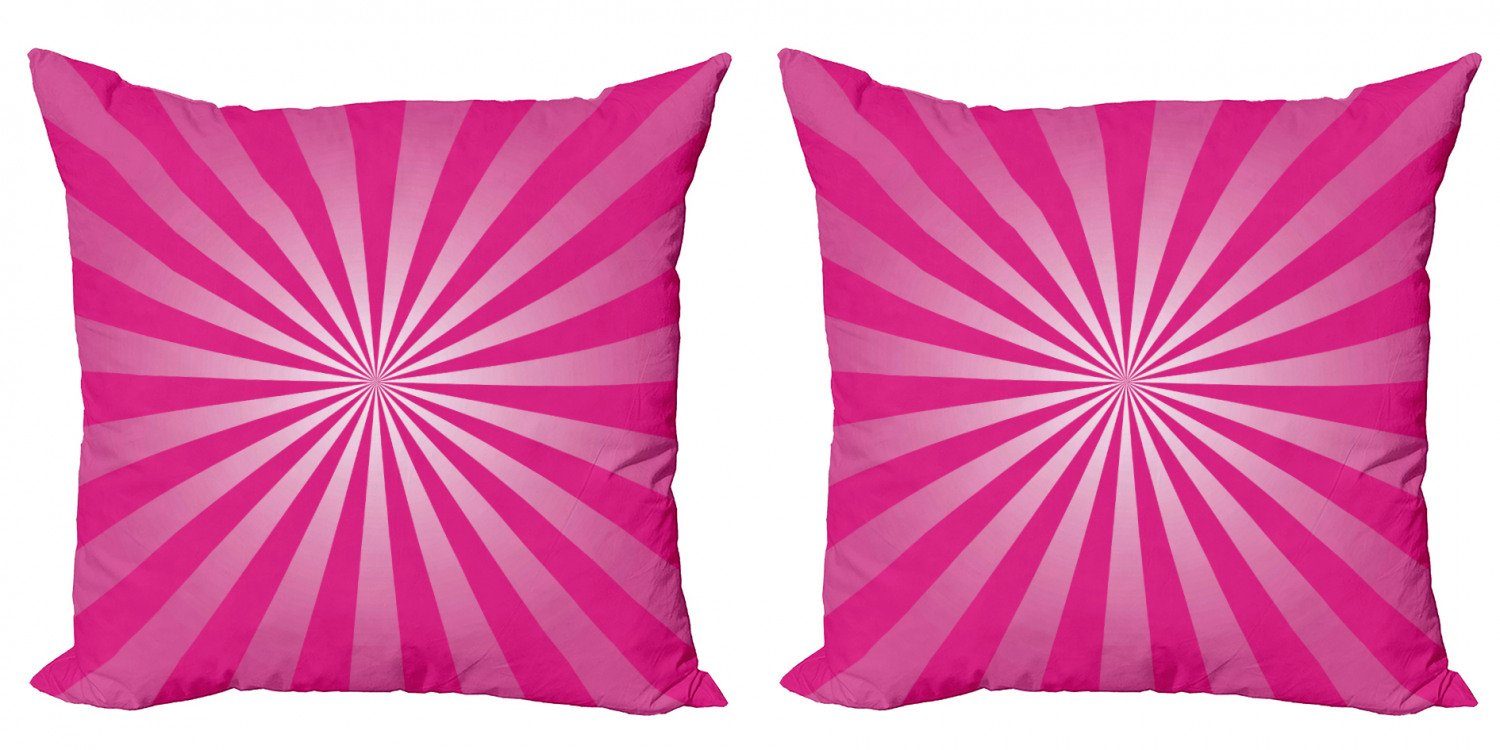 Kissenbezüge Modern Accent Doppelseitiger Digitaldruck, Stück), Fractal Hot Retro Pink (2 Stripes Abakuhaus