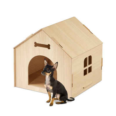 relaxdays Hundehütte Indoor Hundehütte zum selber bauen