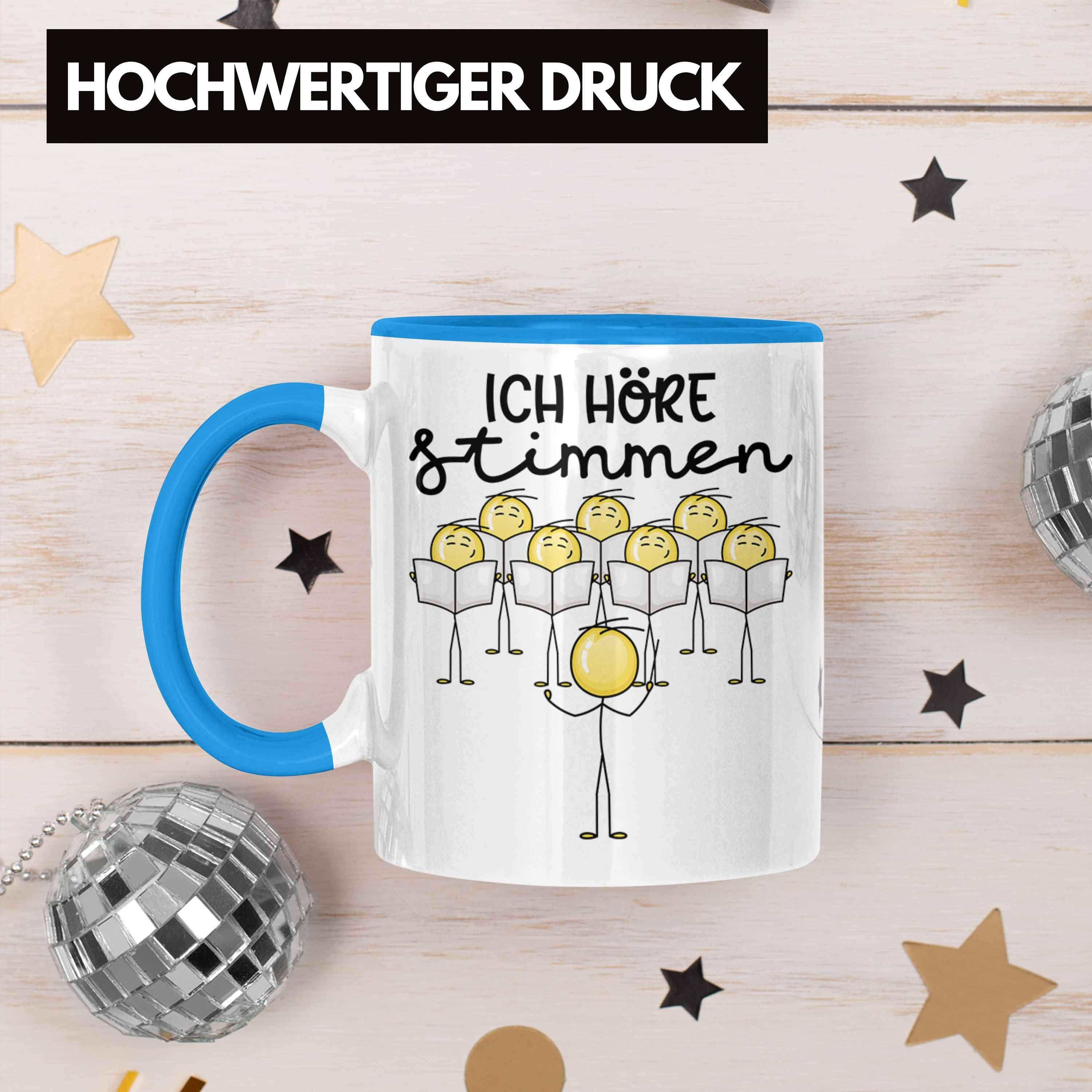 Blau Geschenk Tasse Tasse Dirigent Stimmen Kapellmeister Chor Ich Trendation Chorleiter Höre