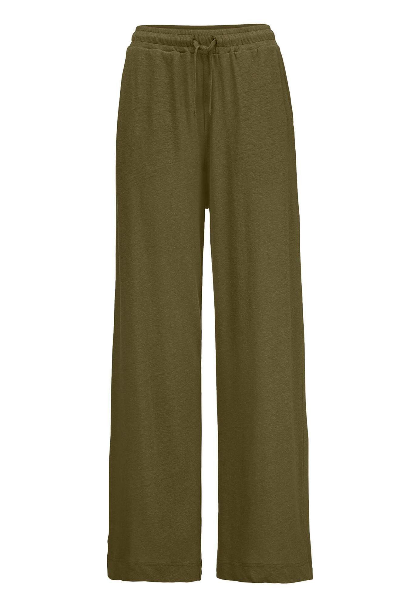 Hessnatur Jerseyhose Relaxed aus reiner Bio-Baumwolle mit Leinen (1-tlg)
