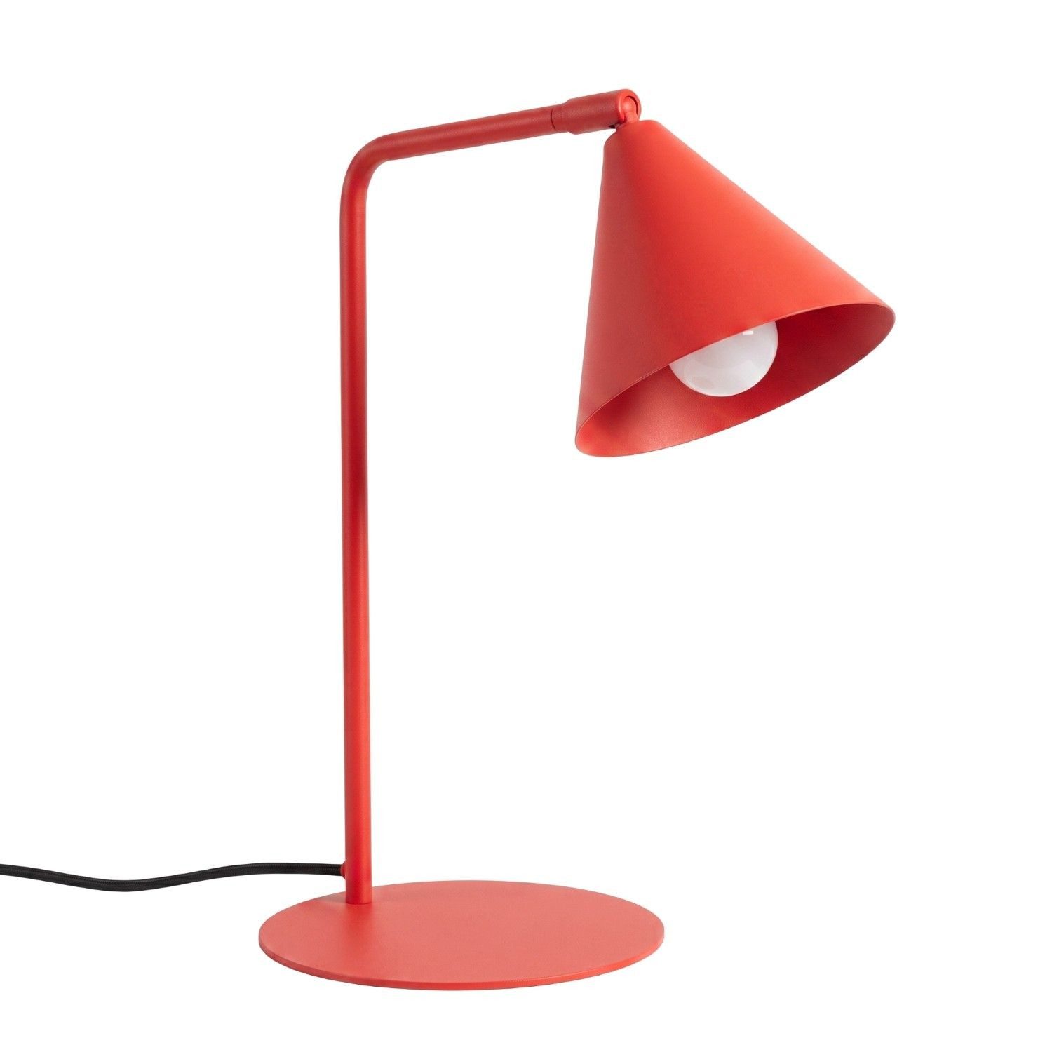 Licht-Erlebnisse Tischleuchte LUNDY, ohne Leuchtmittel, Metall E14 35 cm verstellbar Rot Modern Tischlampe