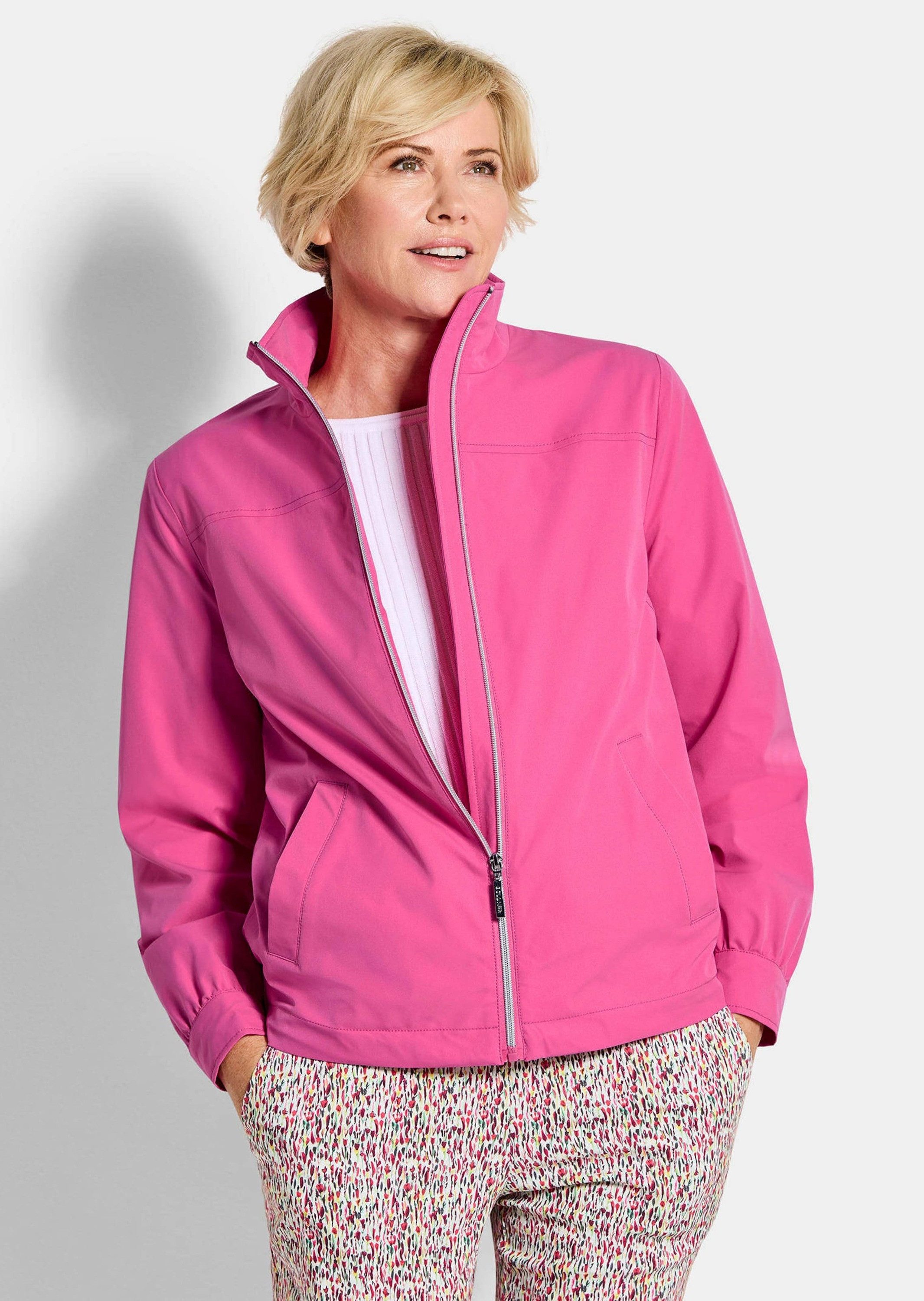 GOLDNER Allwetterjacke Moderne Freizeitjacke mit Reißverschluss Stehkragenjacke mit Gummibund, Reißverschluss, Taschen und Langarm