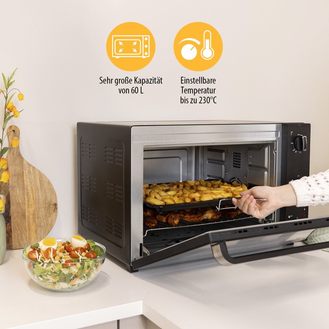 Tristar Minibackofen Tristar OV-3630 Heißluft-Backofen - 60 Liter - 2000 Watt, 60 L - 2000 W
