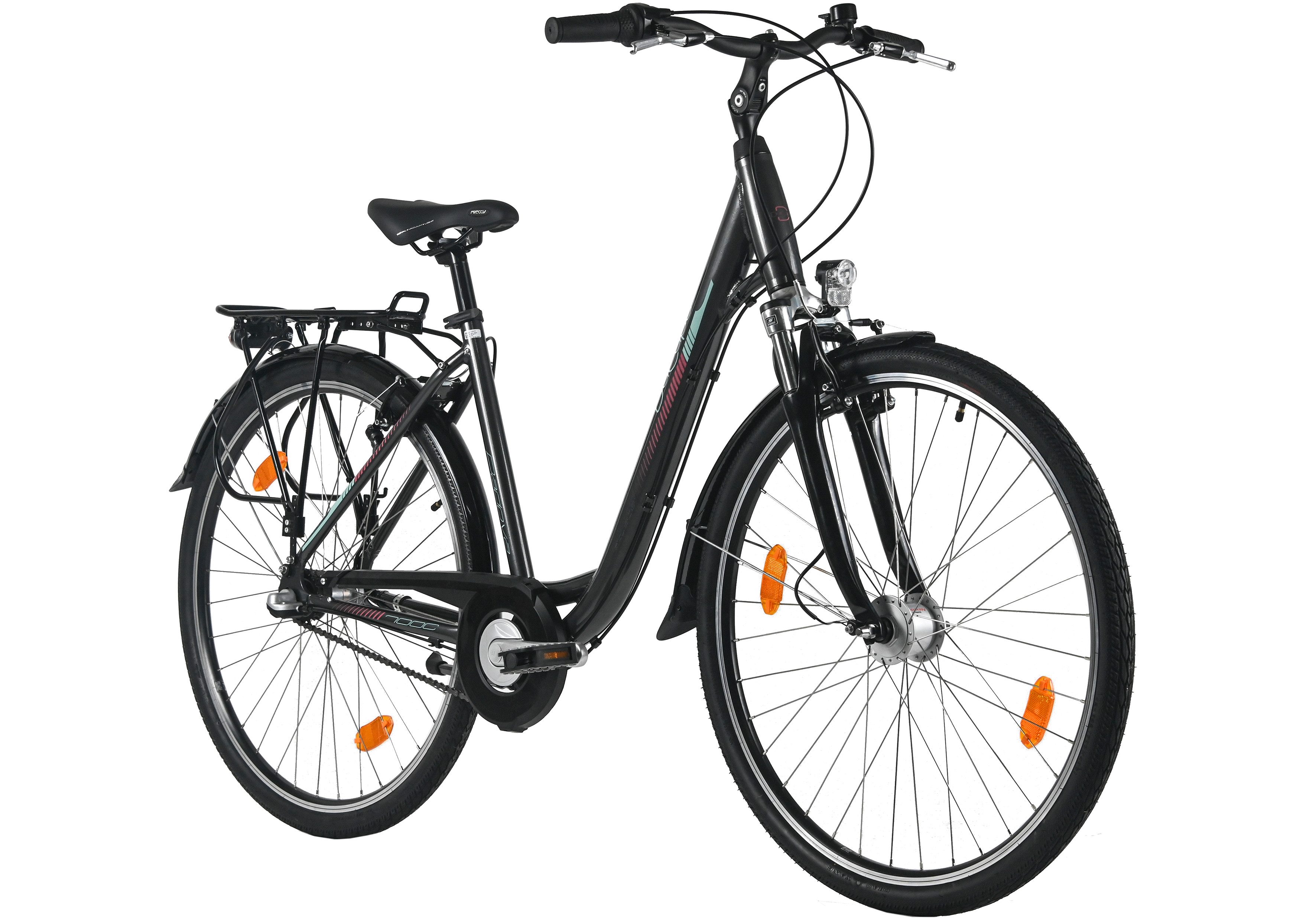 Dacapo Cityrad DaCapo Damenrad 28'' Padova Schwarz 3 Gänge RH 48 cm, 3 Gang, Nabenschaltung