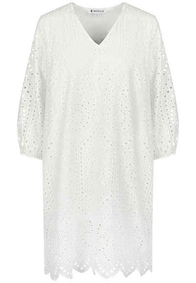 BICALLA Midikleid Dress Eyelet Emb. - 01/off-white (1-tlg)