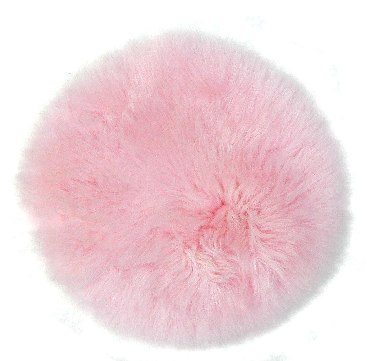 australische Kissenbezug Ø Ensuite rosa, 45 Sitzauflage cm, runde Lammfelle Fellkissen ca.