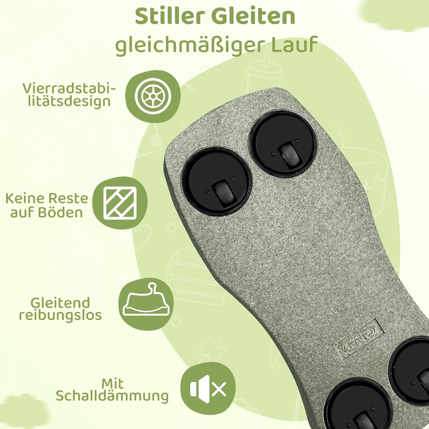 TLGREEN Rutscherauto 5 in 1 Babyrutscher mit Geräuschlose Räder, (Rutschfahrzeug), Babyroller bis 20kg, EPP, Baby Walker, Wippauto – Bild 3 von 5