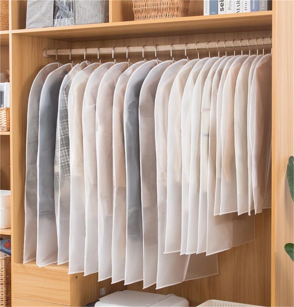 Rouemi Kleiderhülle Mantelanzug weiß-Groß Aufbewahrungsbeutel, Stück) 60×120cm Kleidersack 60×80cm, (5 Kleidersack Waschbarer