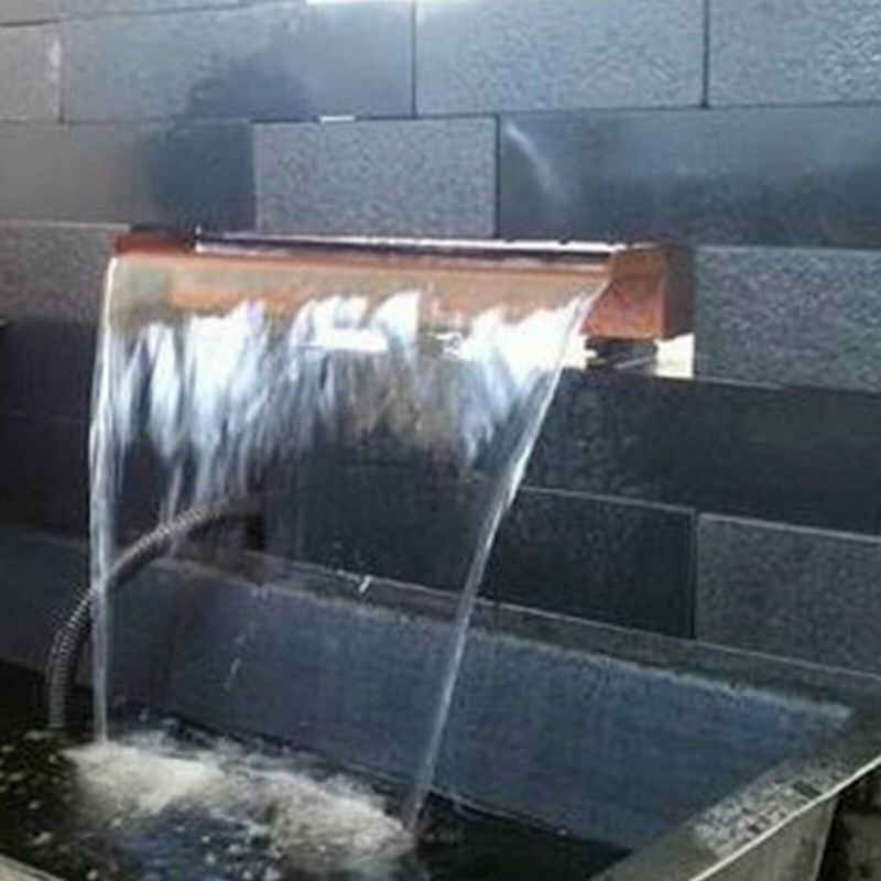 Jürgen Bocker - Gartenambiente Wasserfall Wasserfall 75 cm Cortenstahl LED Sets erhältlich Wasserauslauf, 75,00 cm Breite