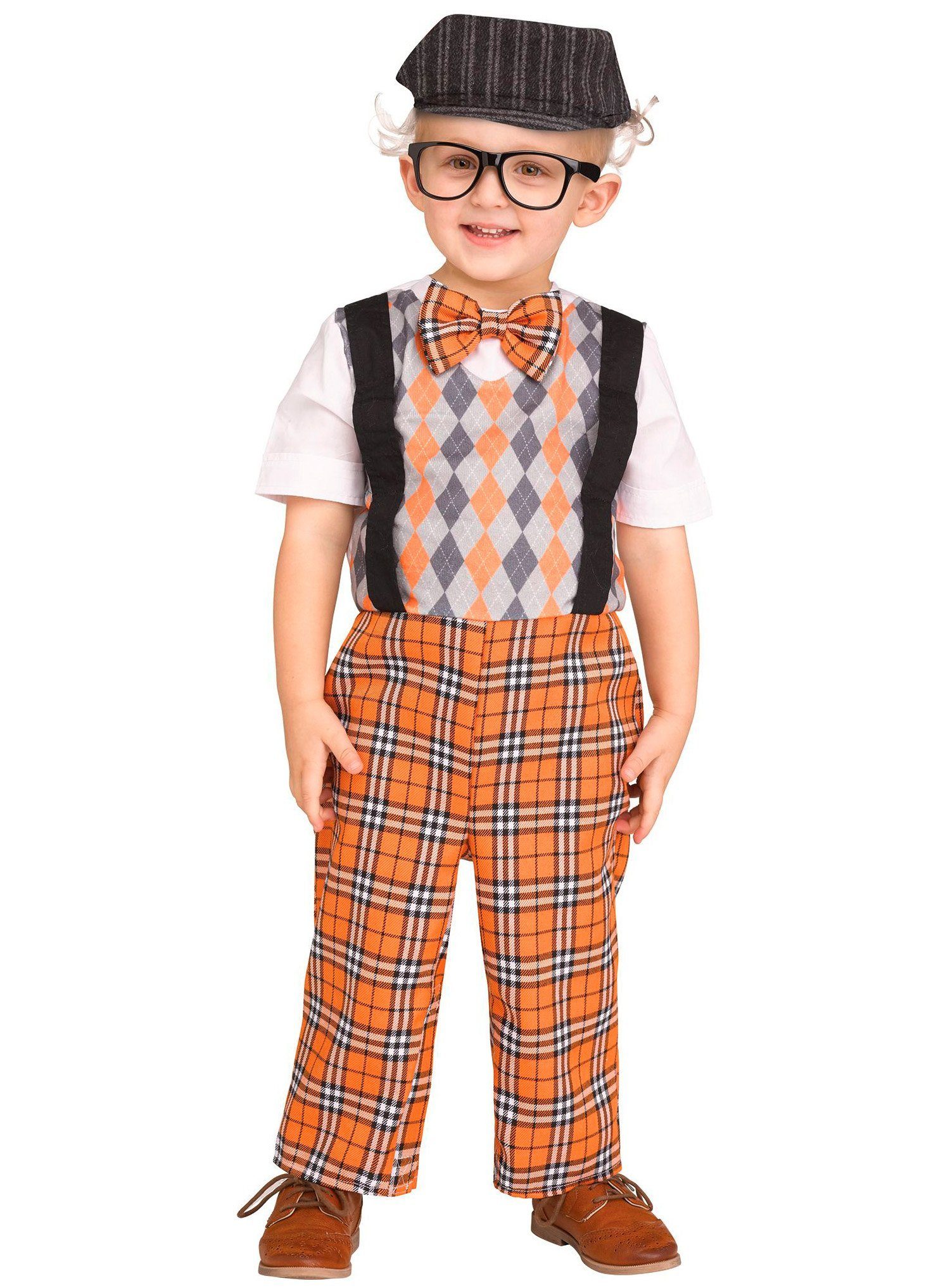 Fun World Kostüm Kleiner Opa Kostüm für Jungen, Aus Jung mach Alt!