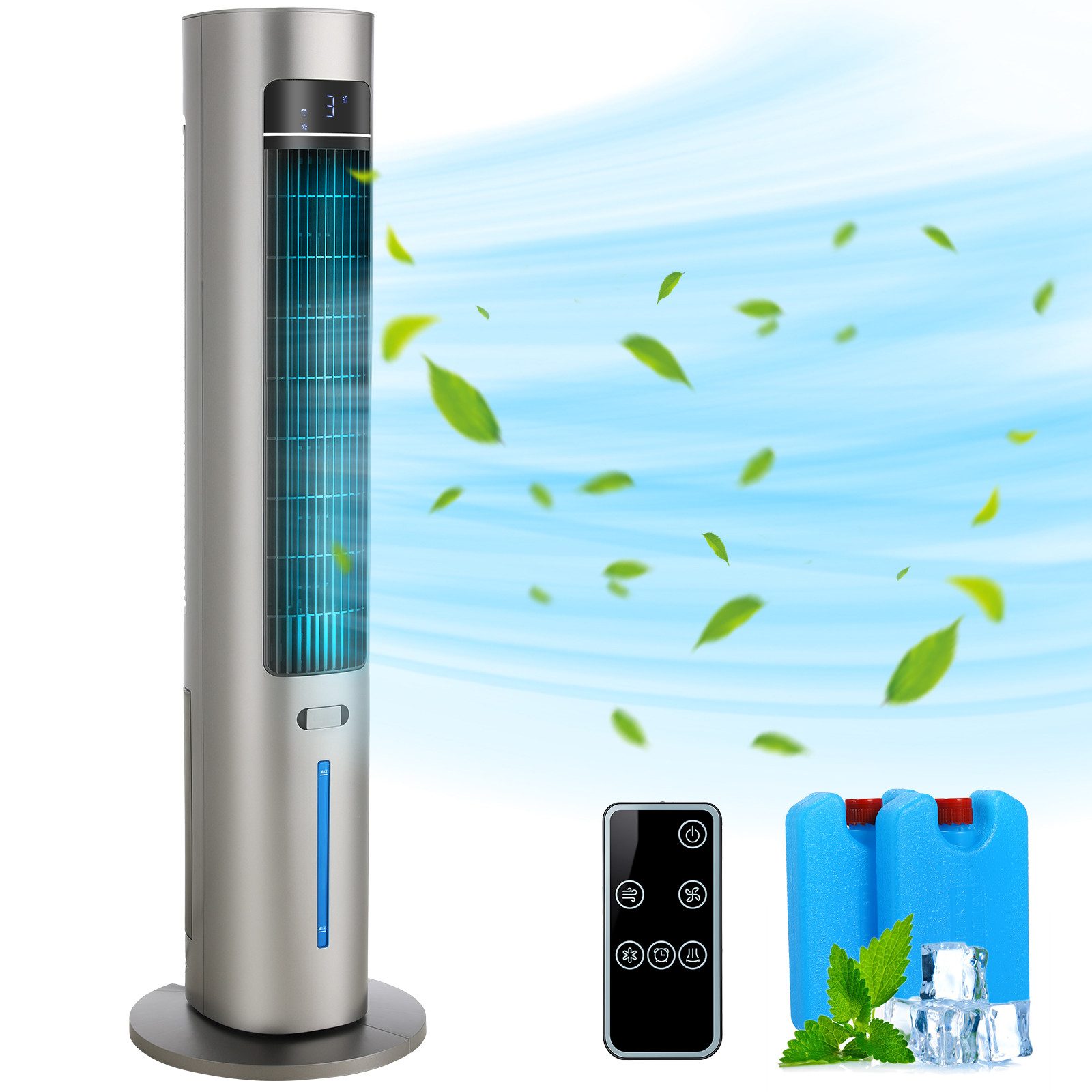 TLGREEN Turmventilator mit Aromadiffuser,Leiser Standventilator mit Fernbedienung,Ventilator,50° Oszillation 12h Timer und Schlafmodus,4 Betriebsmodi