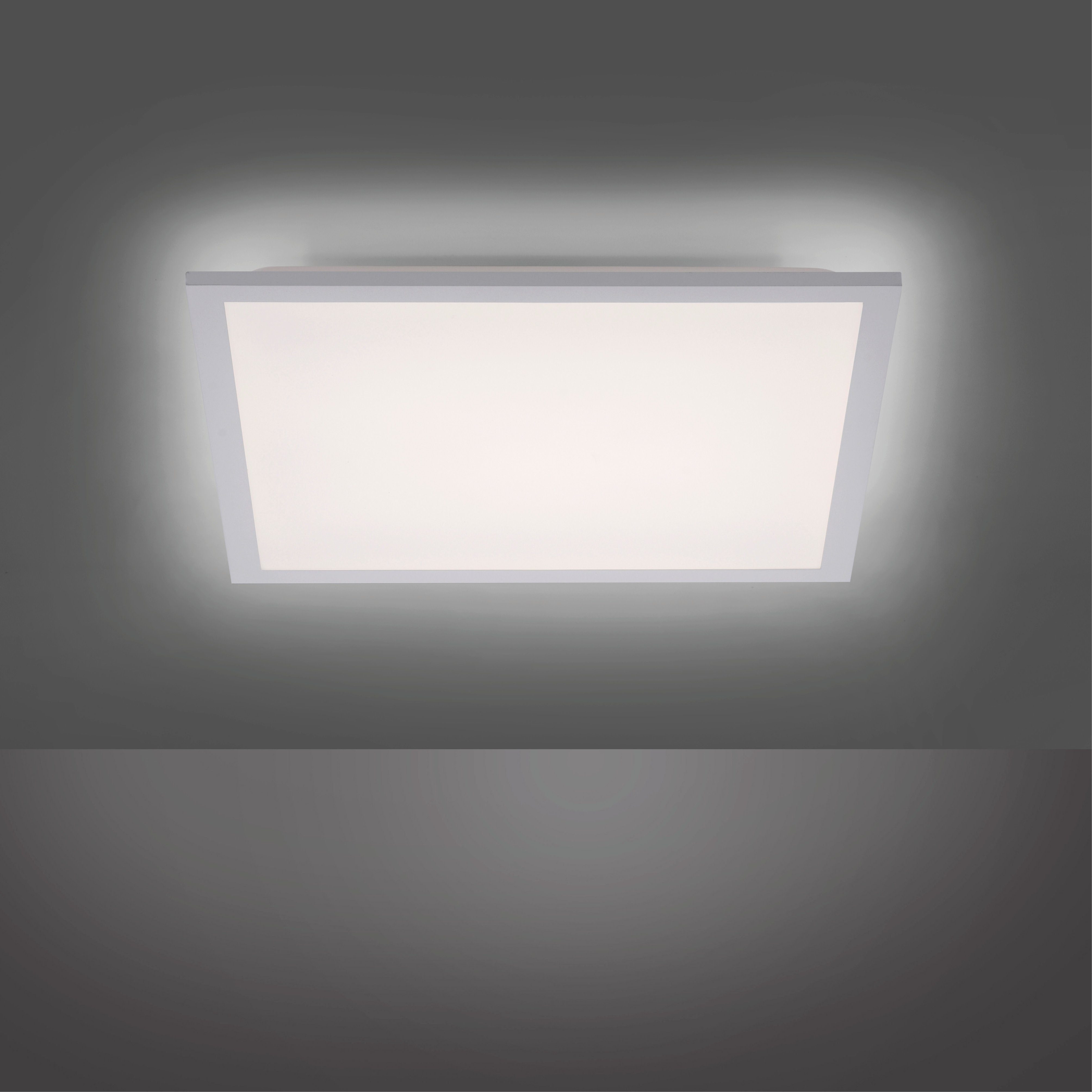 Leuchten Direkt LED Deckenleuchte FLAT, Warmweiß, Trennung Serienschalter fest LED vom Memory, Netz, integriert, nach