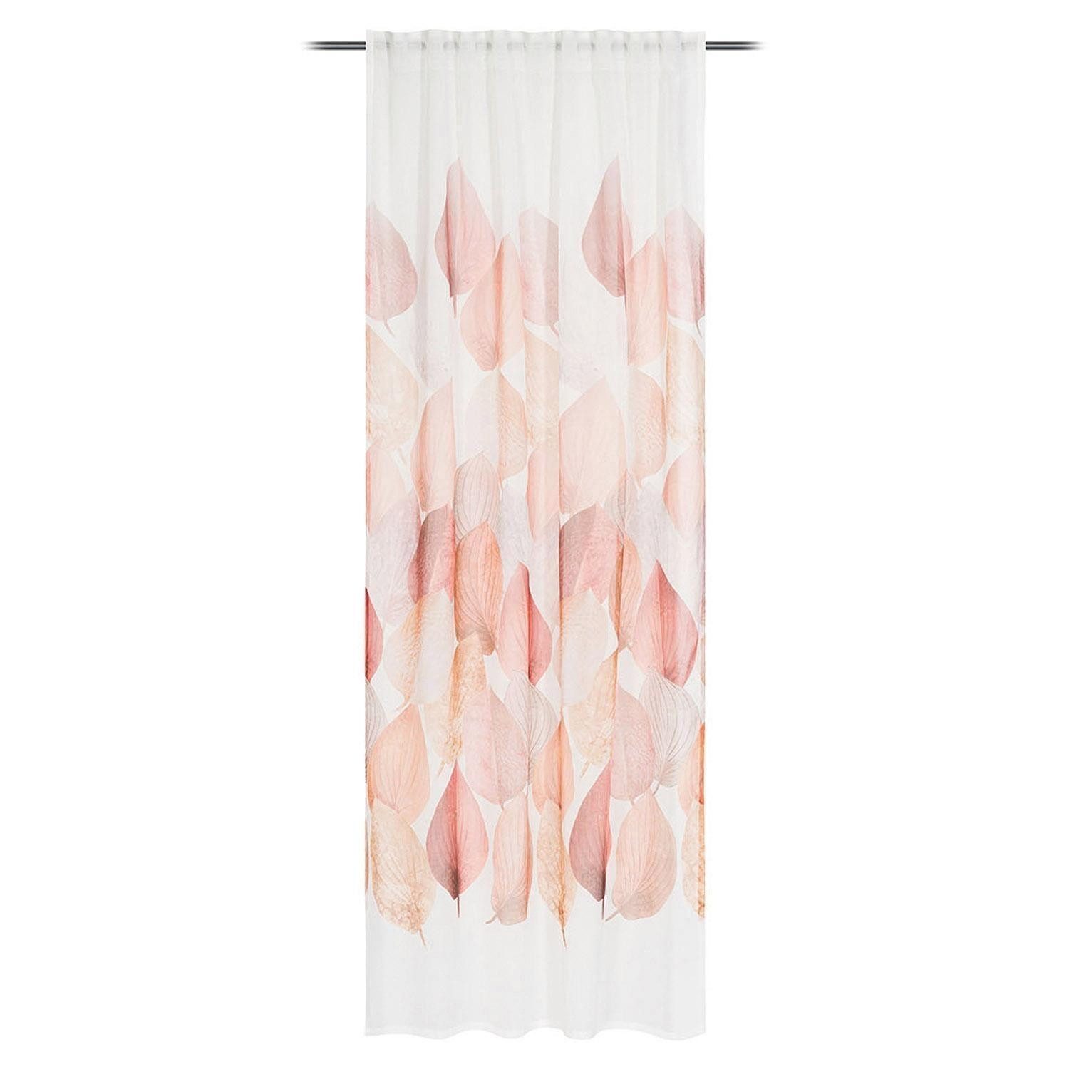 Gözze Vorhang VAPIANO, Zimtfarben, Weiß, verdeckte Schlaufen, (1 St), verdeckte Schlaufen, Polyester, inkl. Bügelband