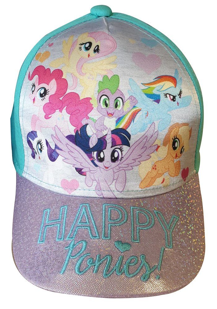 Schirmmütze My Little Pony Kinder Glitzer-Kappe Happy Ponies!