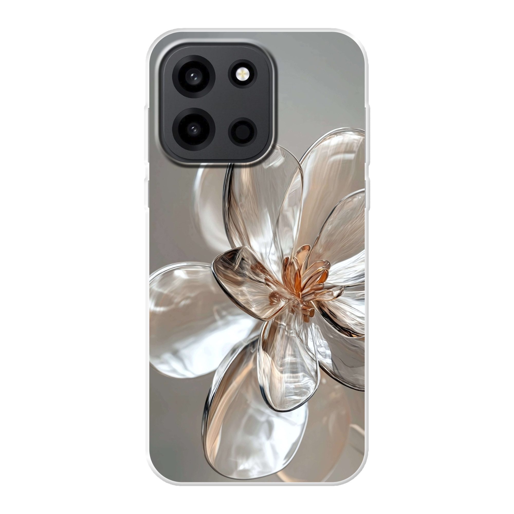 MuchoWow Handyhülle für OnePlus Turbo 6 5G Blume - Gläser - Transluzent, Handy Case, Silikon, Bumper Case Dünn