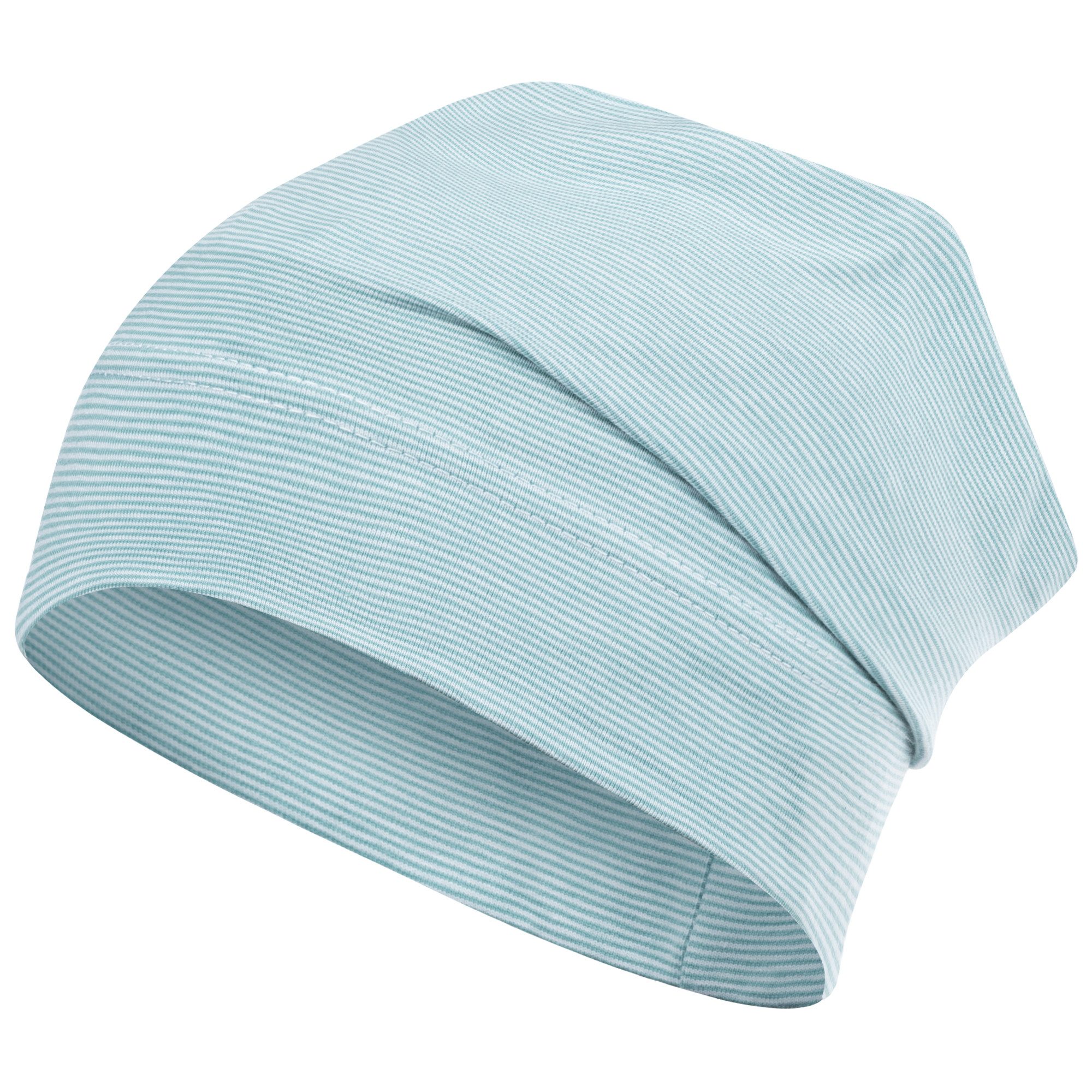 Smarilla Jerseymütze Übergangsmütze gestreift Beanie am Bund doppellagig