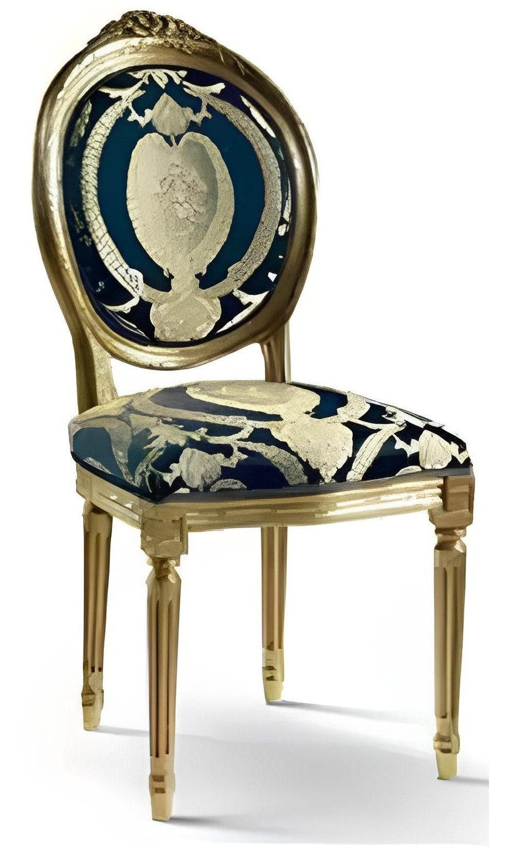 Xlmoebel Esszimmerstuhl Eleganter Holzstuhl in Gold mit modernem Design und Komfort (1 St), Hergestellt in Europa