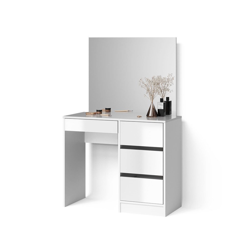 Livinity® Schminktisch Imola, Weiß/Weiß, 90 cm günstig online kaufen