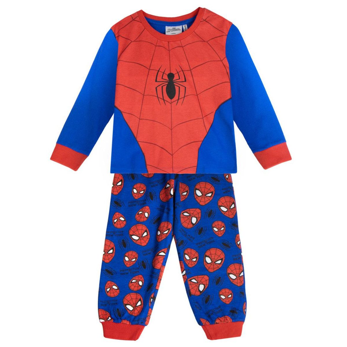 Pyjama Marvel Spiderman Schlafanzug Kinder Baumwolle-Mix Pyjama-Set