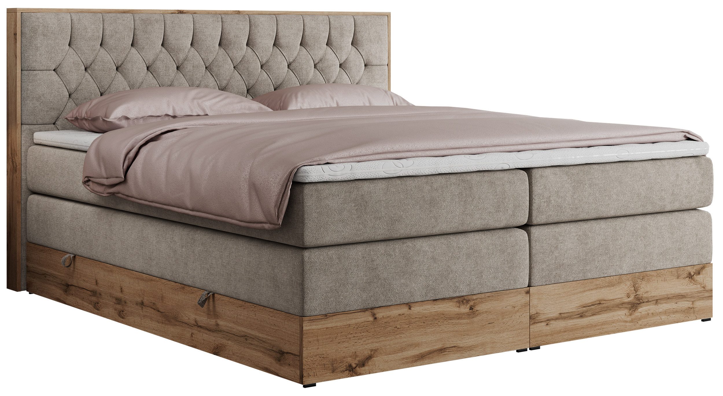 MKS MÖBEL Boxspringbett AMORE KING (Set, T30-Schaum, Topper T-25, fünf Matr günstig online kaufen