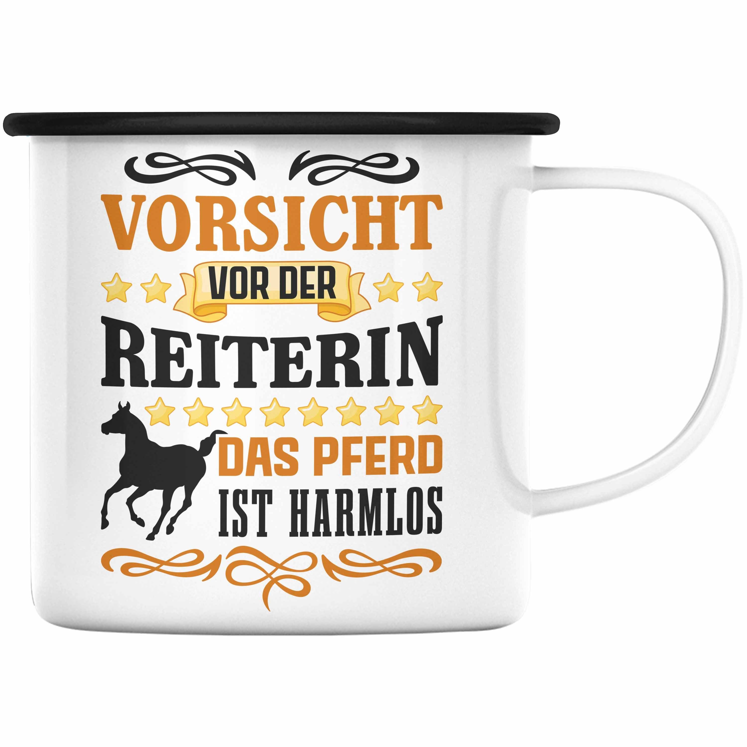 Trendation Thermotasse Trendation Reiterin Mädchen Pferde Geschenk