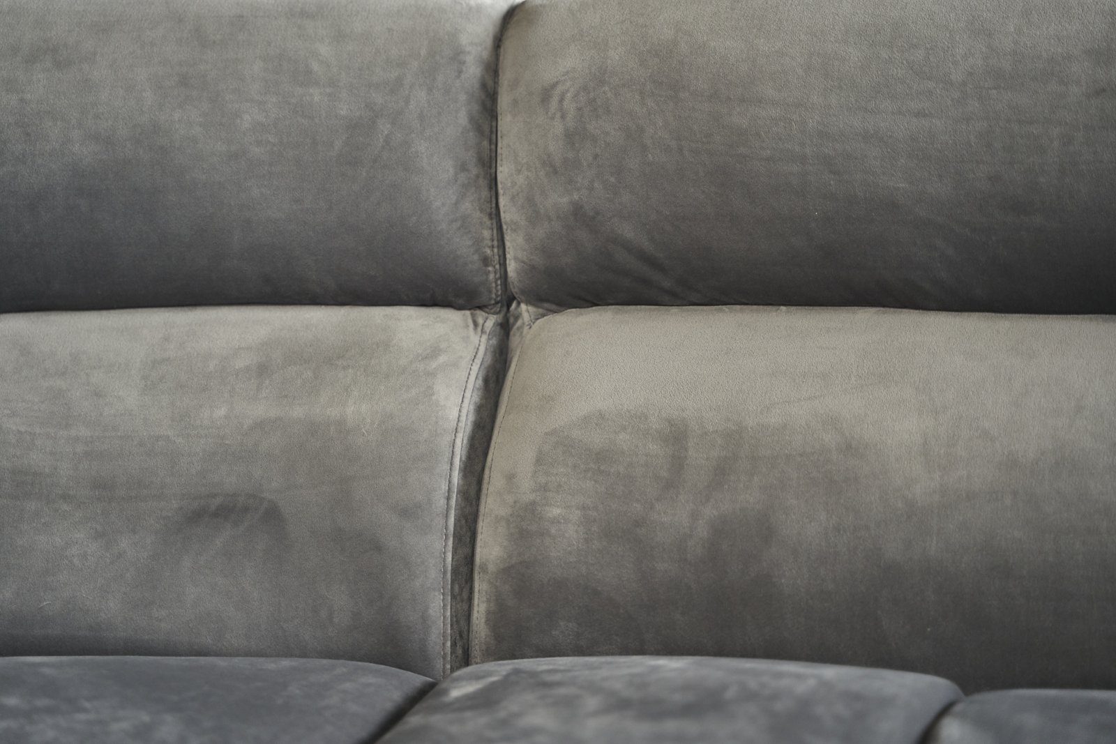 Sofa silber silber Sofa Velvet Farben Big KAWOLA | verschiedene Stoff NERLA,