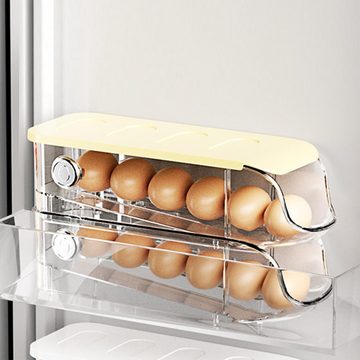PFCTART Eierkorb Eierhalter for Kühlschrank, Eier Aufbewahrung Kühlschrank, stapelbar, (2-tlg)