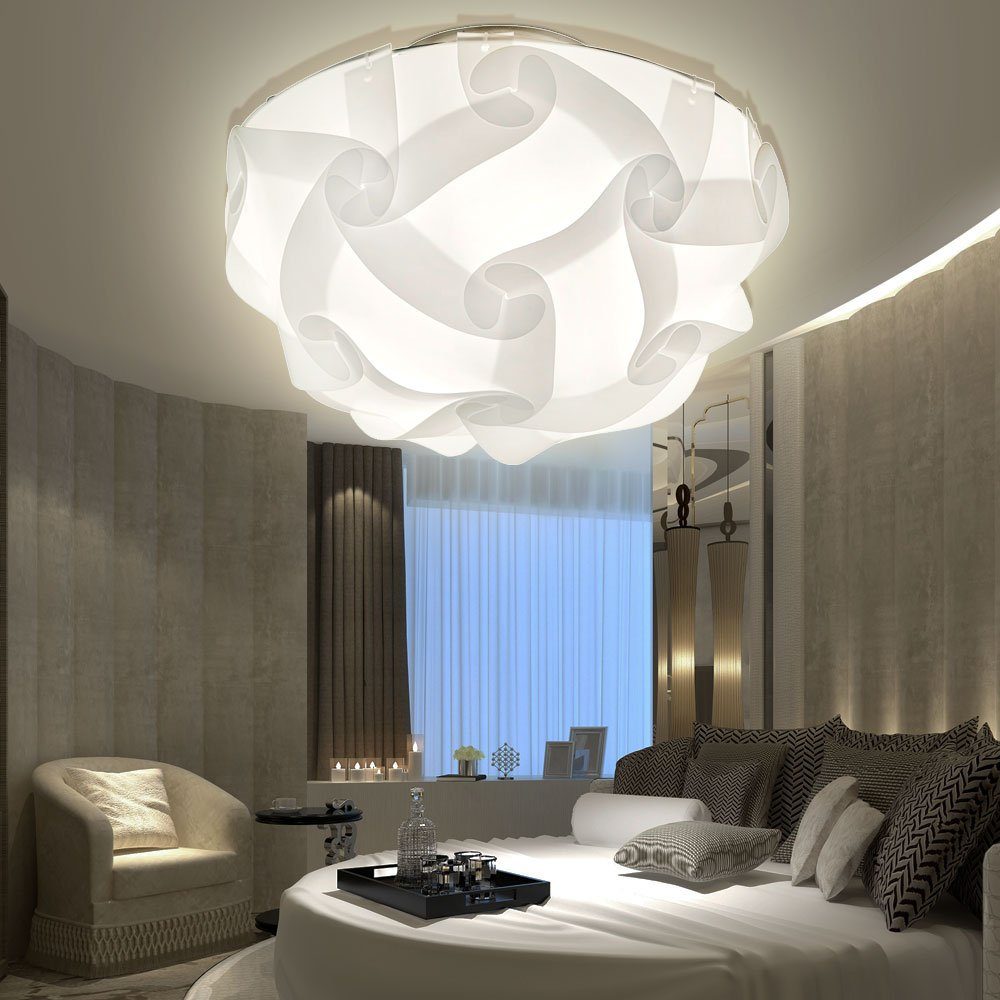 Deckenleuchte, weiß inklusive, Beleuchtung LED- Lampe Leuchtmittel rund inklusive LED etc-shop Warmweiß, Set Leuchte im Decken