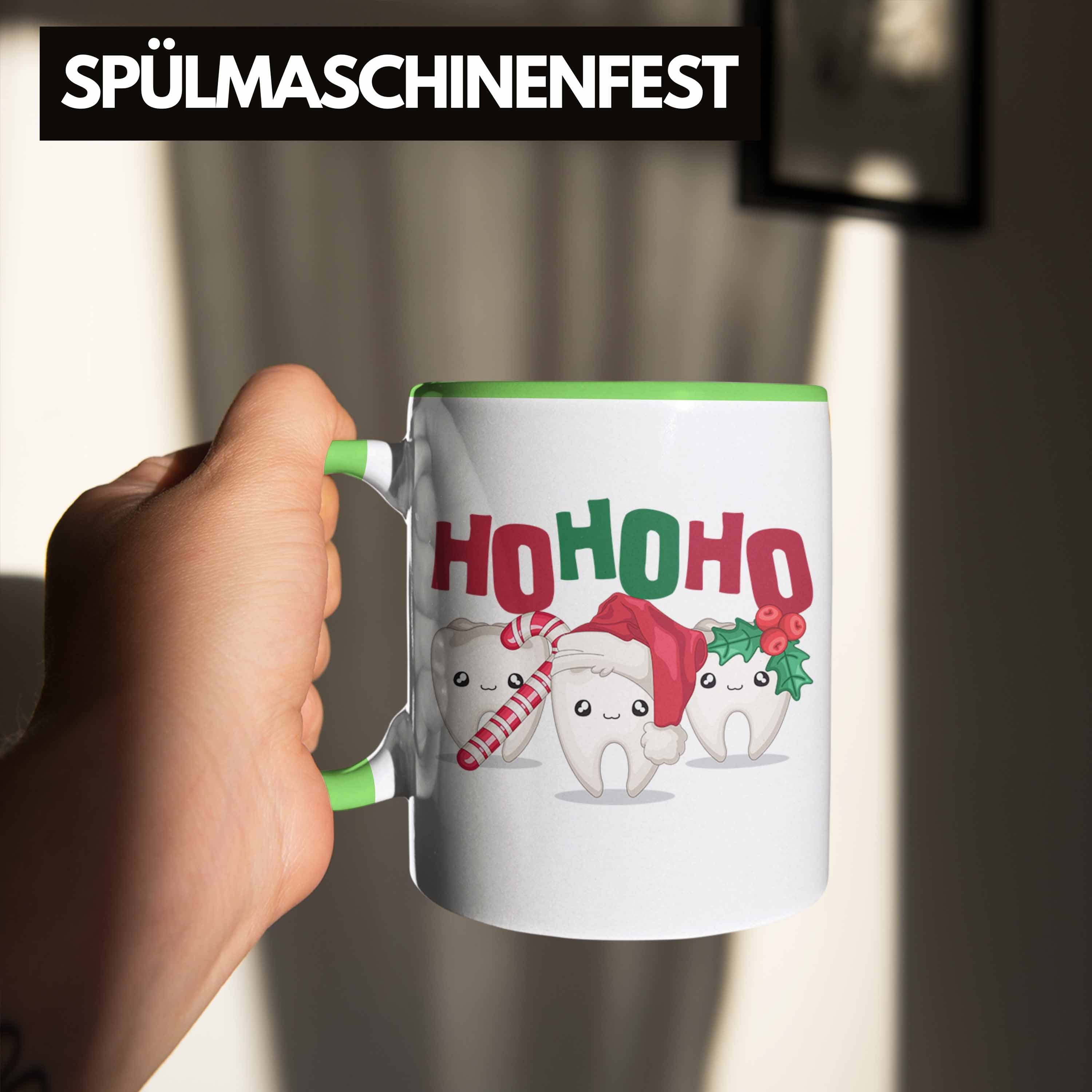 Trendation Tasse Ho Zahnarztassistent Zahn-Gr Geschenk Ho Ho Tasse Grün Zahnarzt Weihnachten