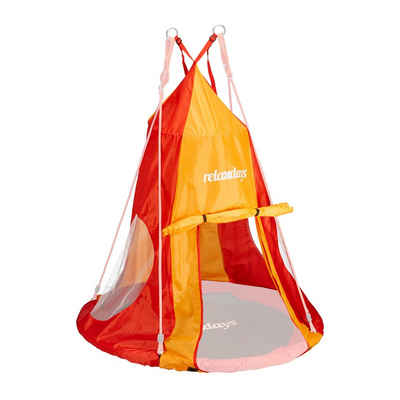 relaxdays Nestschaukel Zelt für Nestschaukel rot-orange, 110 cm