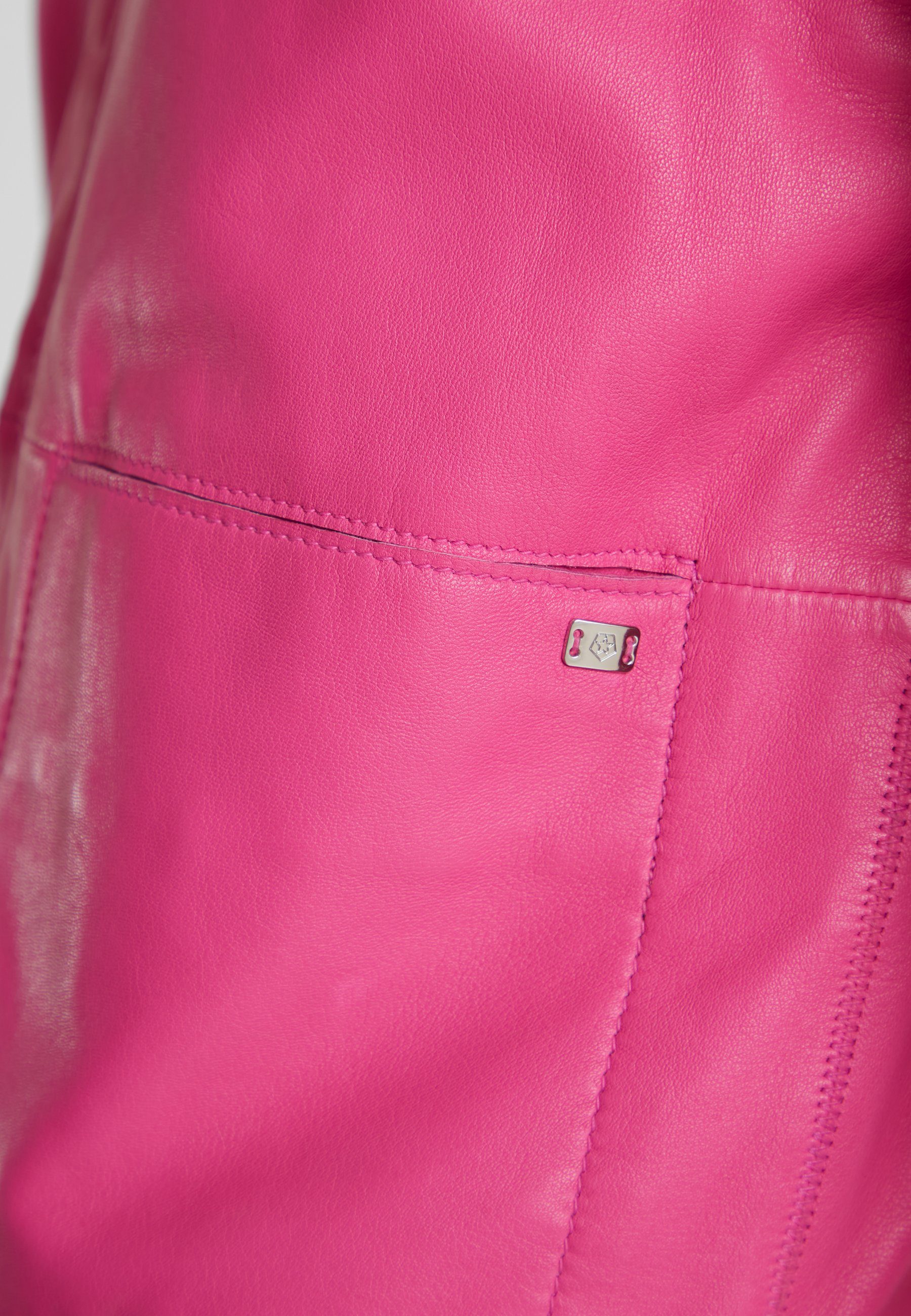 mit 2-Tone Milestone Lederjacke MSBonaire und Wachseffekt Pink Ziernähten