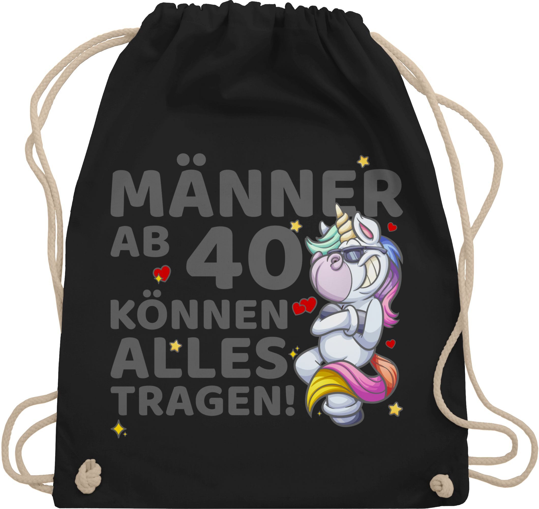 Turnbeutel Männer ab 40 können alles tragen Einhorn I 40er Geburtstag Männer I Vi