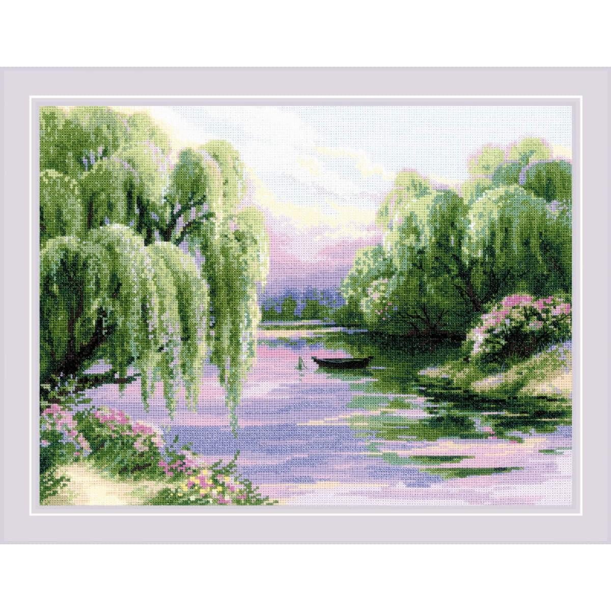 Riolis Kreativset Riolis Kreuzstich Set "Ruhiger Morgen", Zählmuster, 40x30cm, (embroidery kit by Marussia)