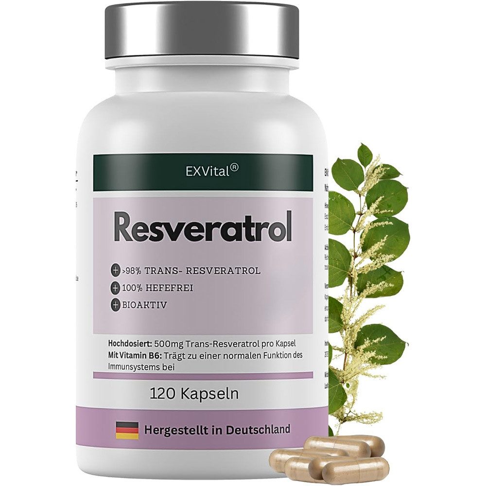 Resveratrol Kapseln, 500mg pro Kapsel, vegan Kapseln