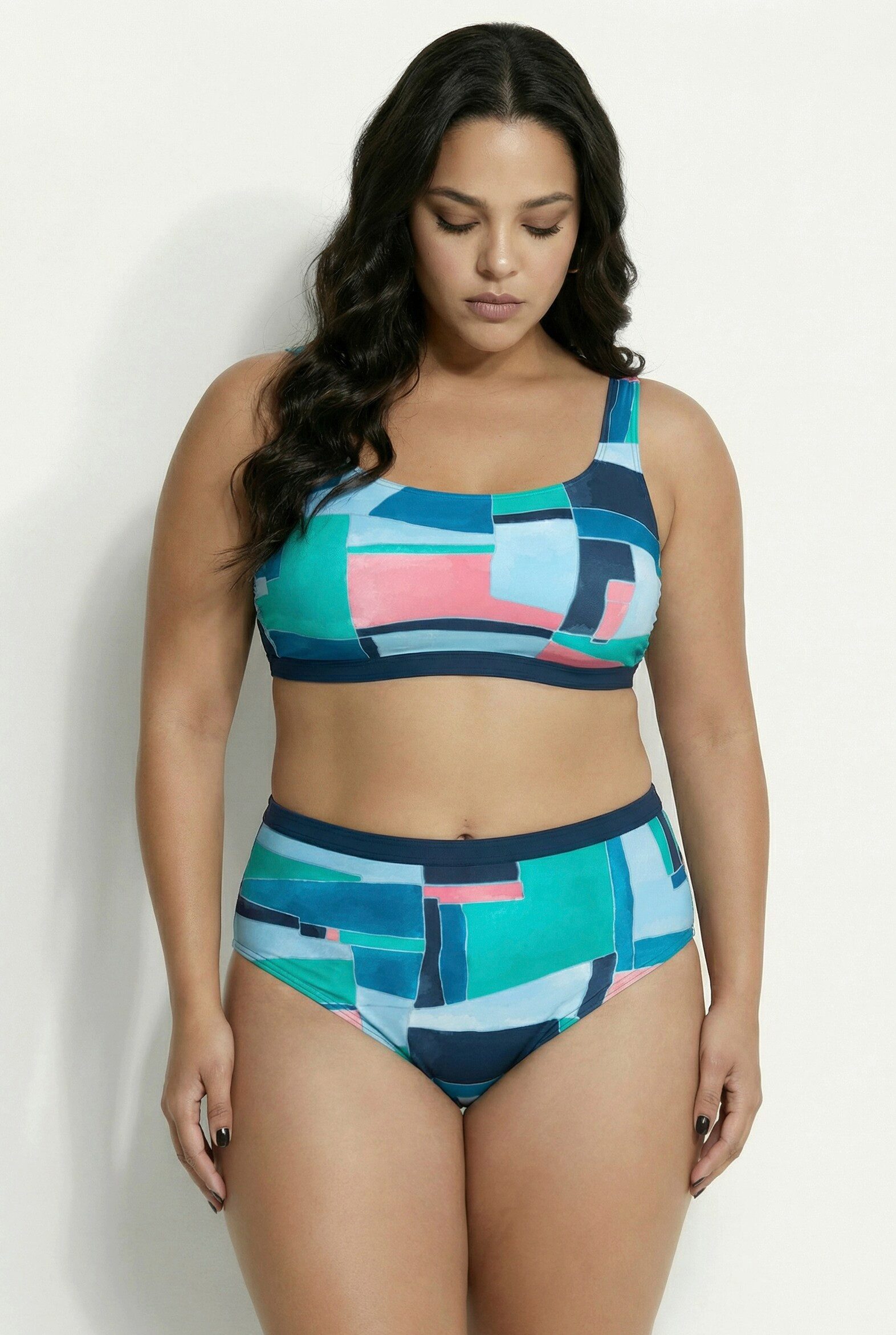 Soft-BH Bikini grafischer Druck Softcups