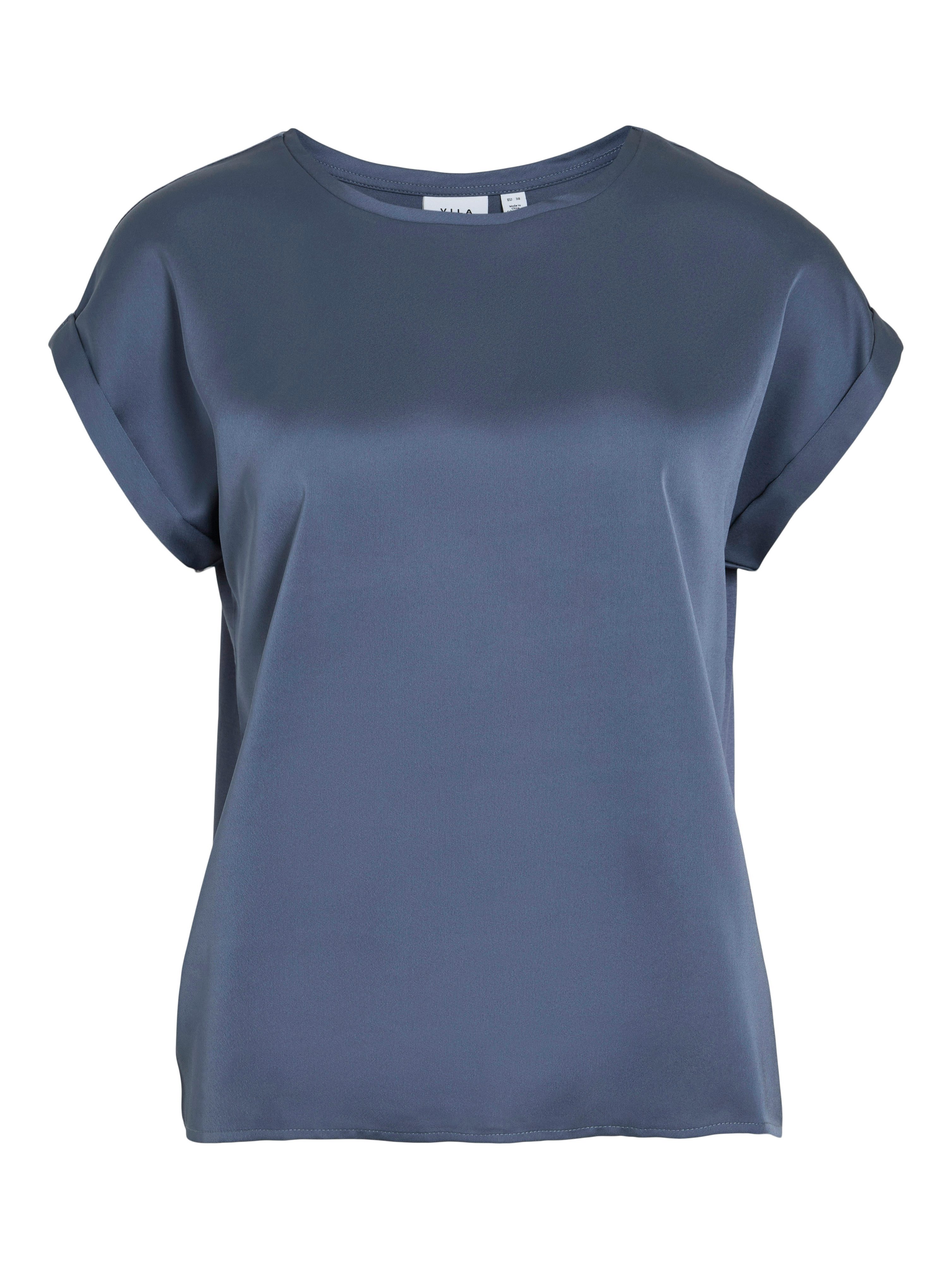 Kurzarmshirt VIELLETTE S/S SATIN TOP - NOOS